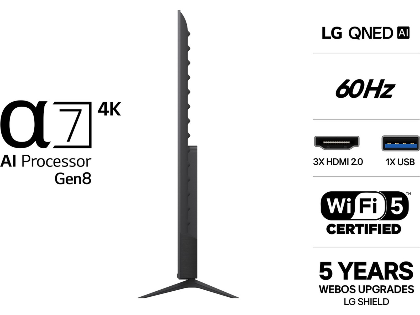 LG 75" QQNED70 MiniLED 4K Smart TV (2026) 70 - 79 tommer TV
