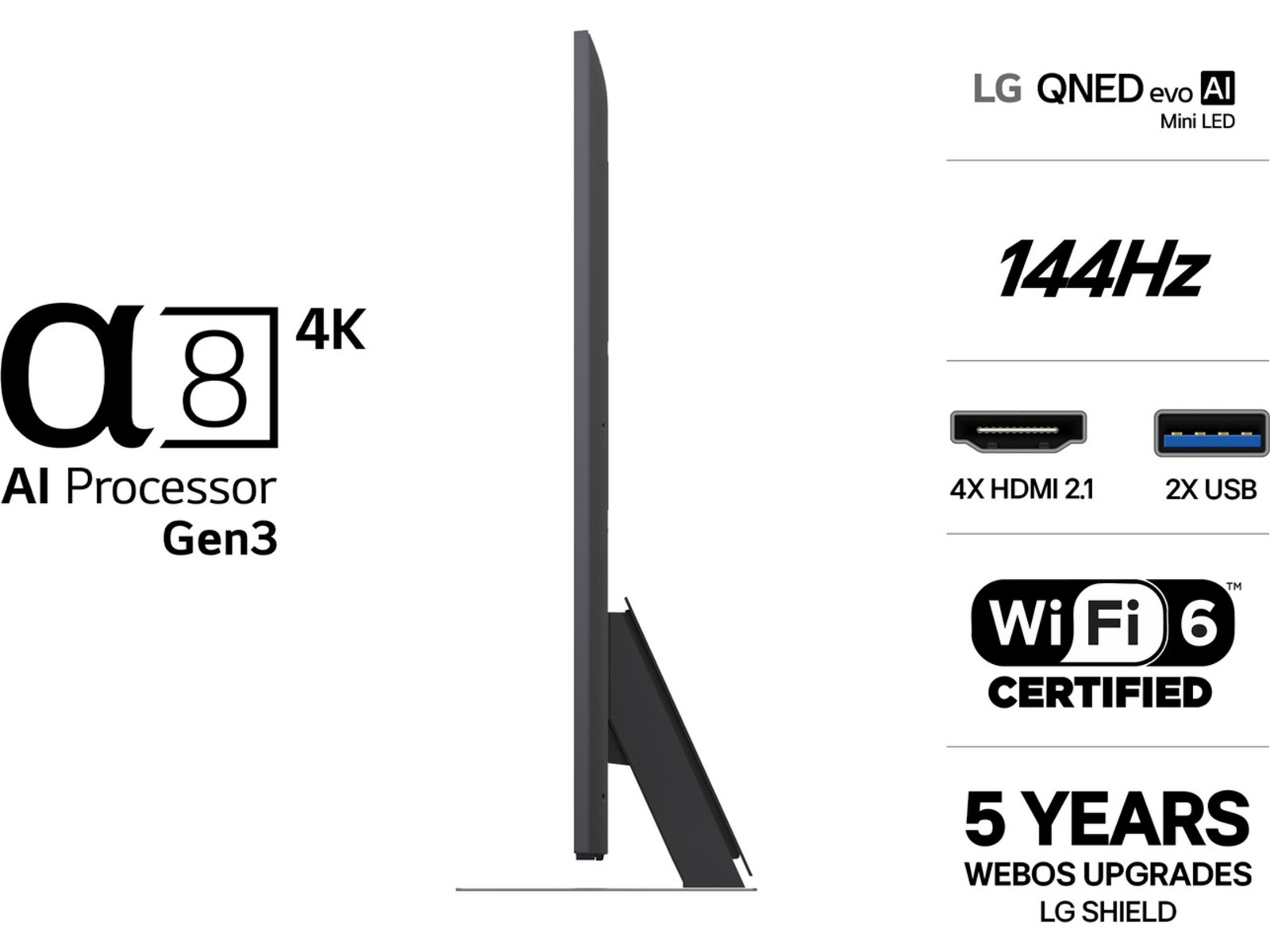 LG 50" QNED86 Evo MiniLED 4k Smart TV (2026) 50 - 59 tommer TV