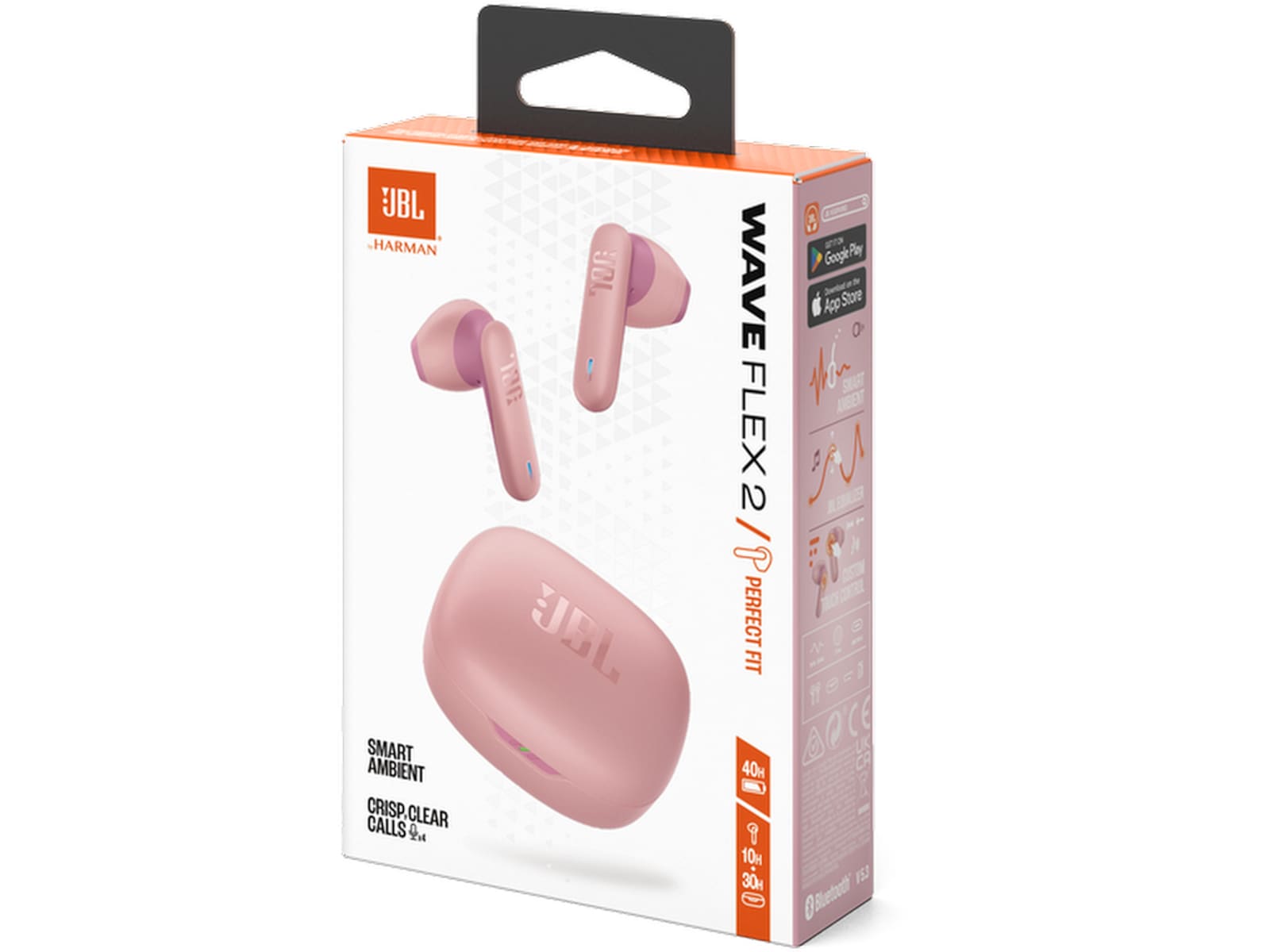 JBL Wave Flex 2 Trådløse Ørepropper (rosa) -B-Grade Demo headset