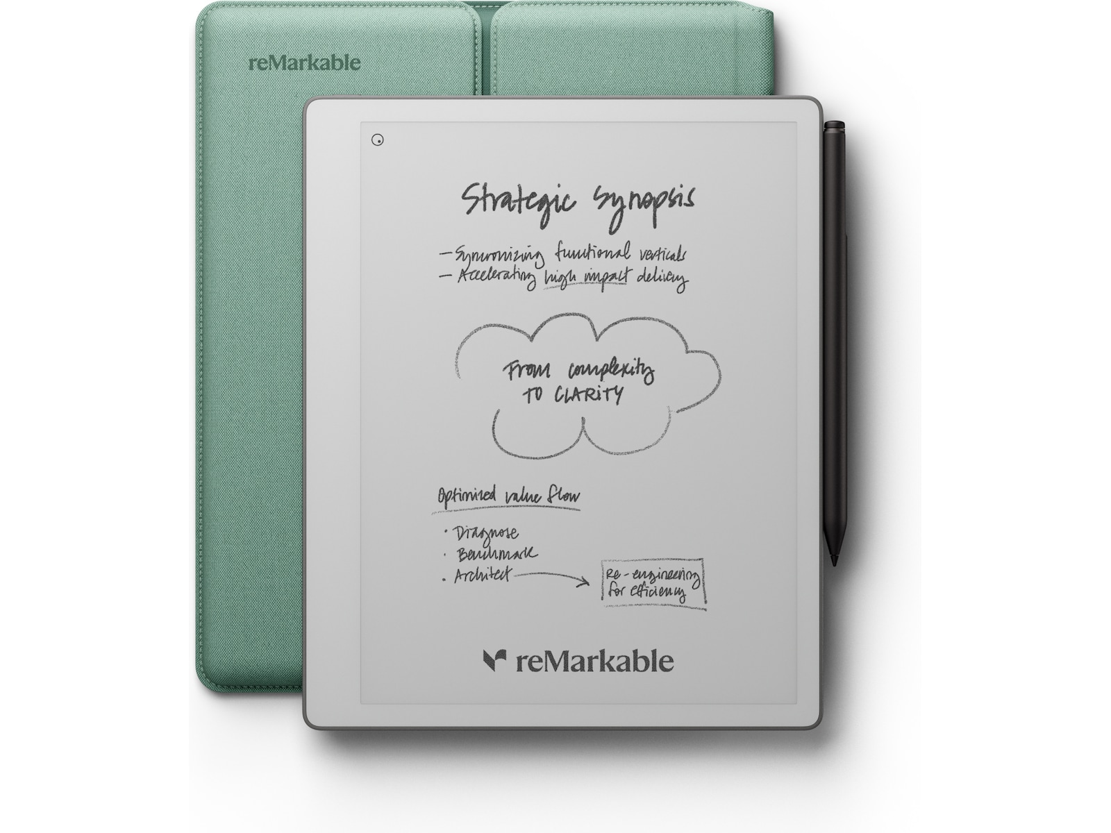 reMarkable Paper Pure 10,3" + Marker Plus + Sleeve Folio (mist green) Digitale notatblokker