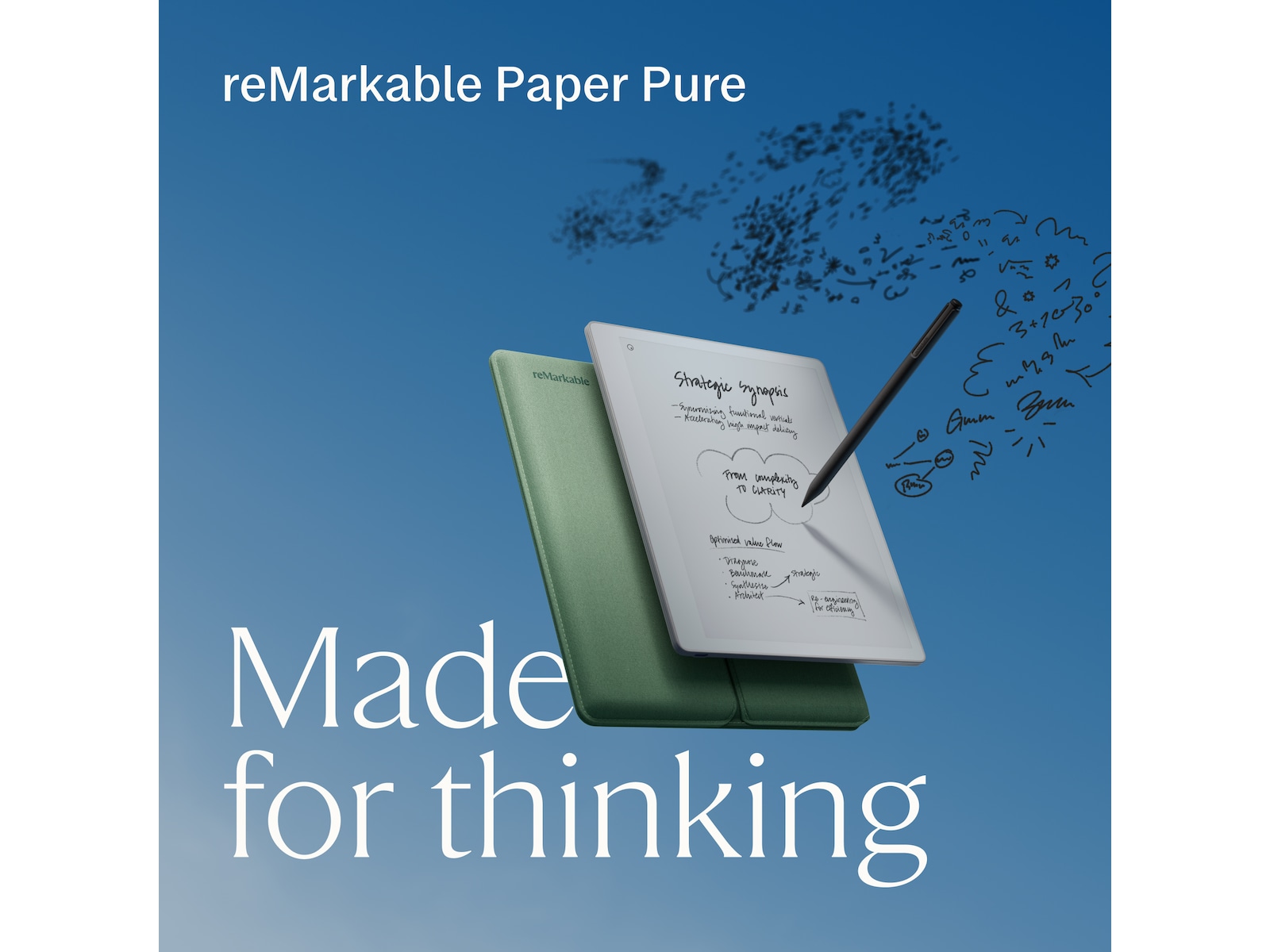 reMarkable Paper Pure 10,3" + Marker Plus + Sleeve Folio (mist green) Digitale notatblokker