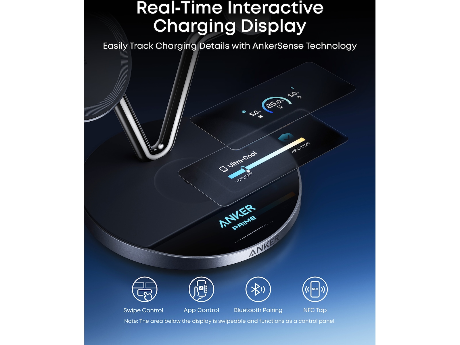 Anker Prime 3-in-1 trådløs ladestasjon (sort) Ladestasjon