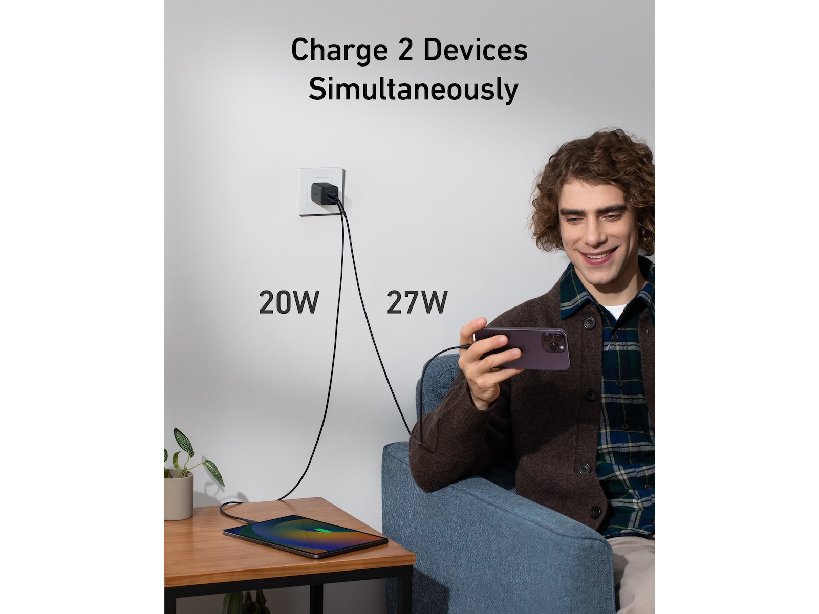 Anker 523 lader (sort) Mobilladere