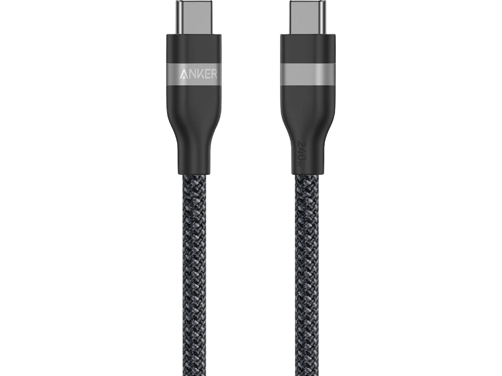 Anker 240W USB-C flettet kabel 1m (sort) USB-kabler