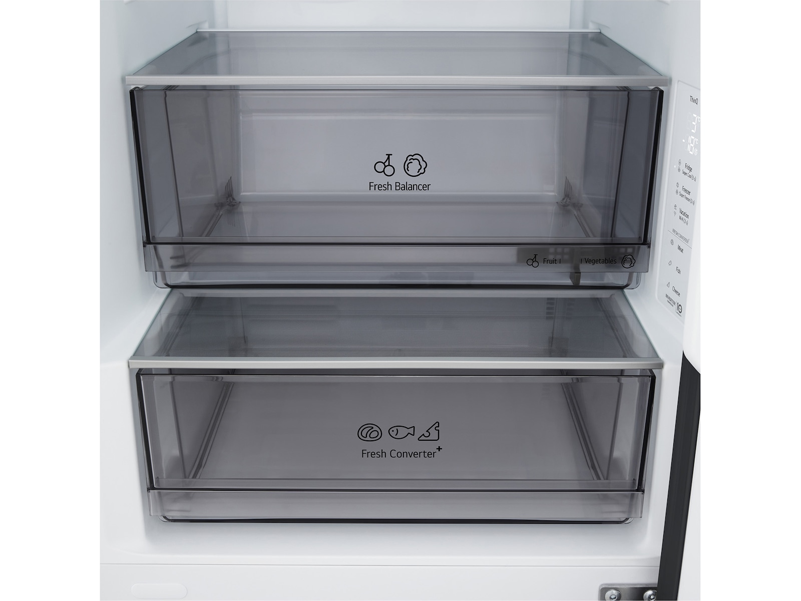 LG GBBS312CEV Kjøleskap med fryseboks 1,86M (Black Steel) Kombiskap