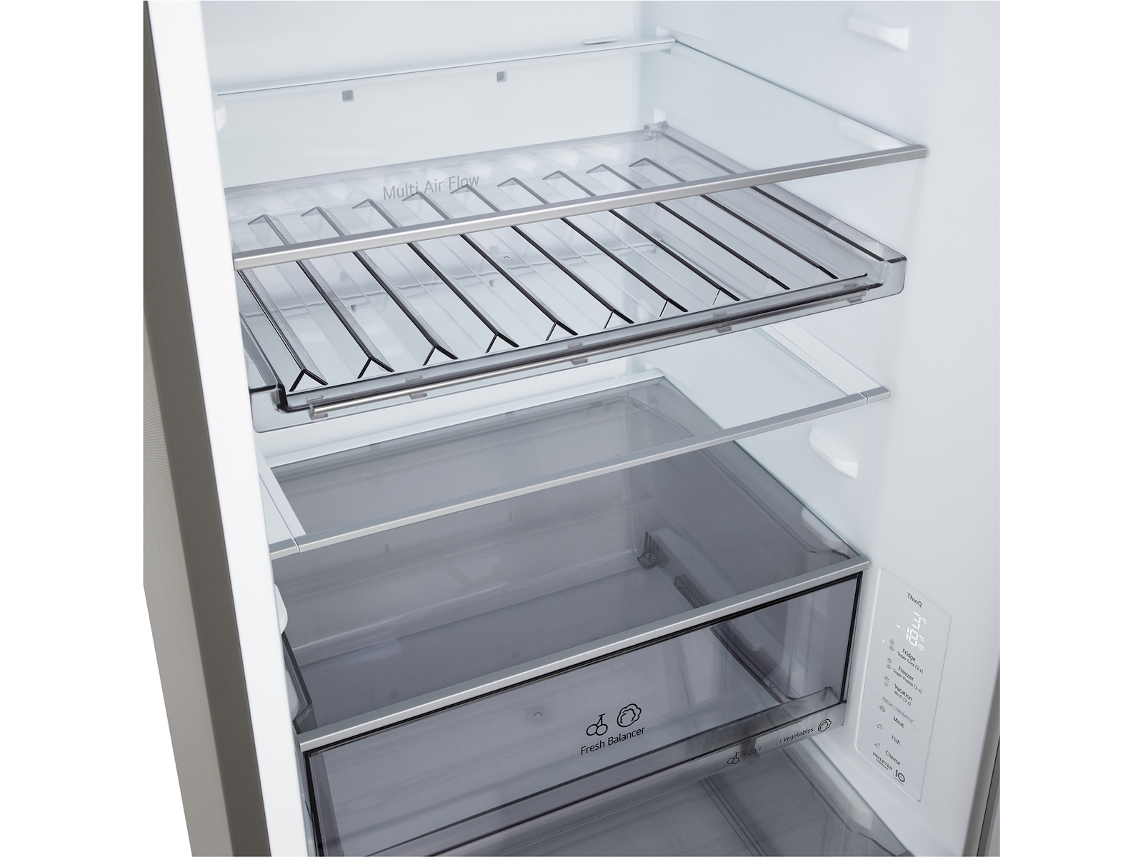 LG GBBS312CPY Kjøleskap med fryseboks 1.86M (Prime Steel) Kombiskap