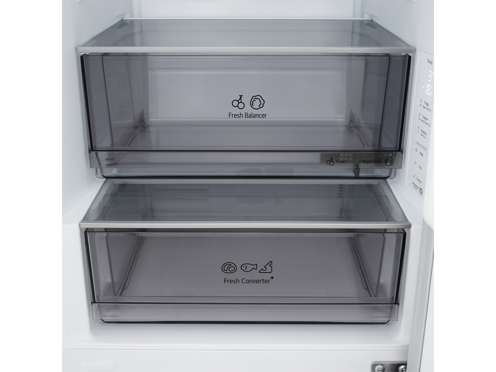 LG GBBS312CPY Kjøleskap med fryseboks 1.86M (Prime Steel) Kombiskap