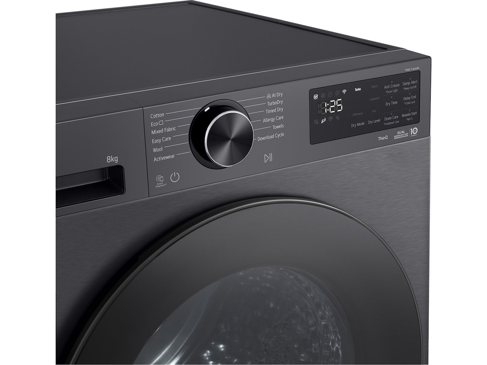 LG RHX5008TBB tørketrommel 8kg (hvit) Tørketrommel