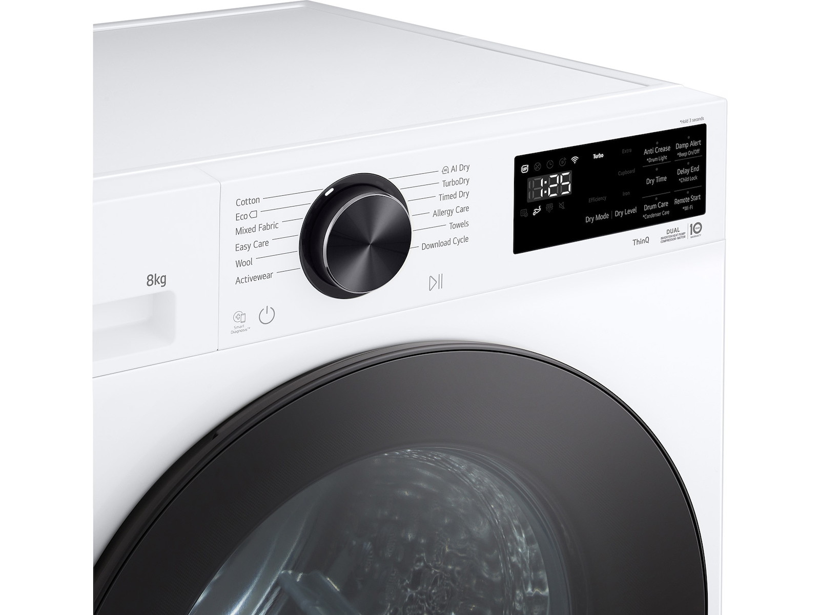 LG RHX5008TLB tørketrommel 8kg (hvit) Tørketrommel