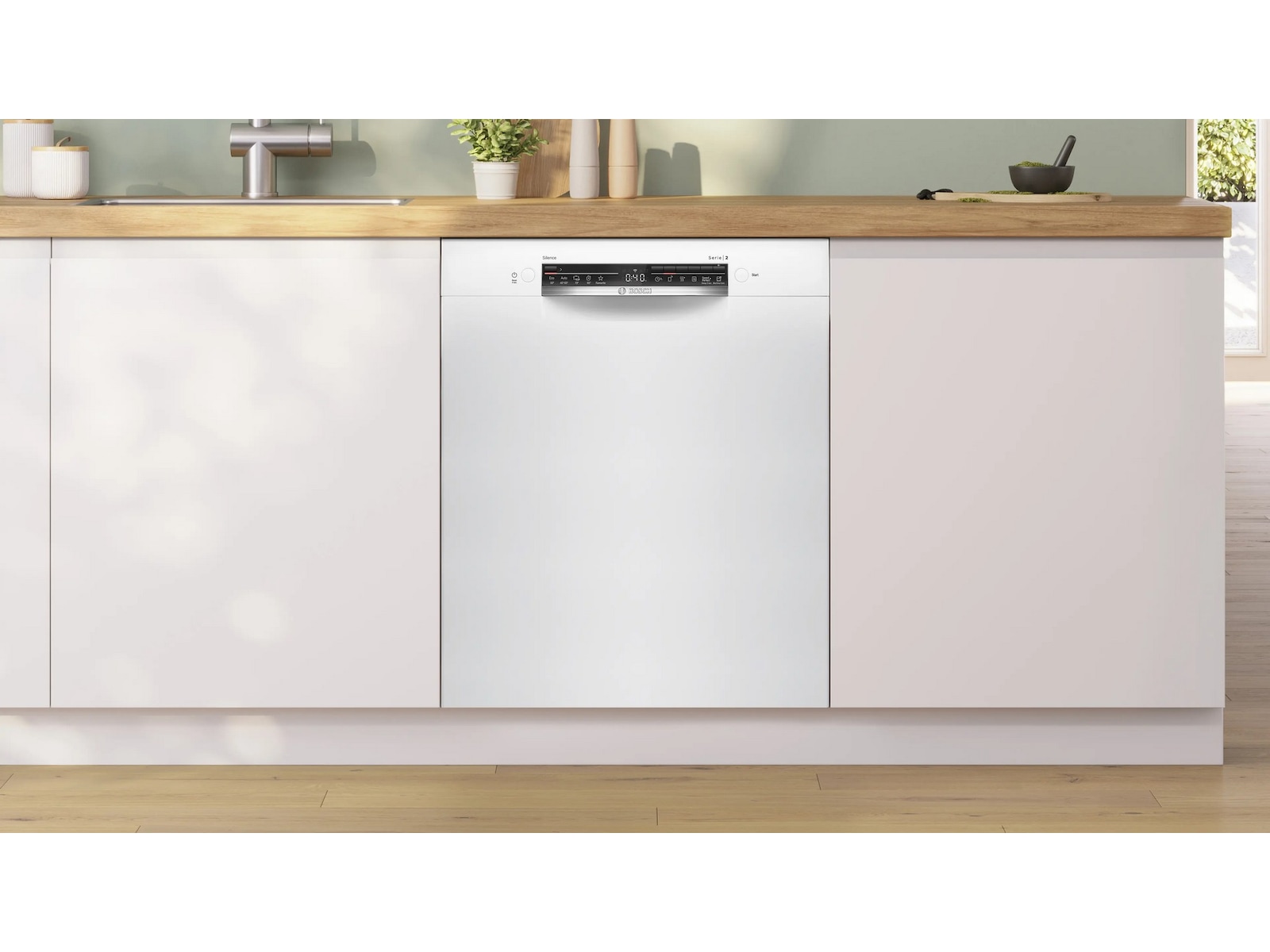 Bosch SMU2HVW06E Serie 2 Oppvaskmaskin (hvit) Underbygd oppvaskmaskin