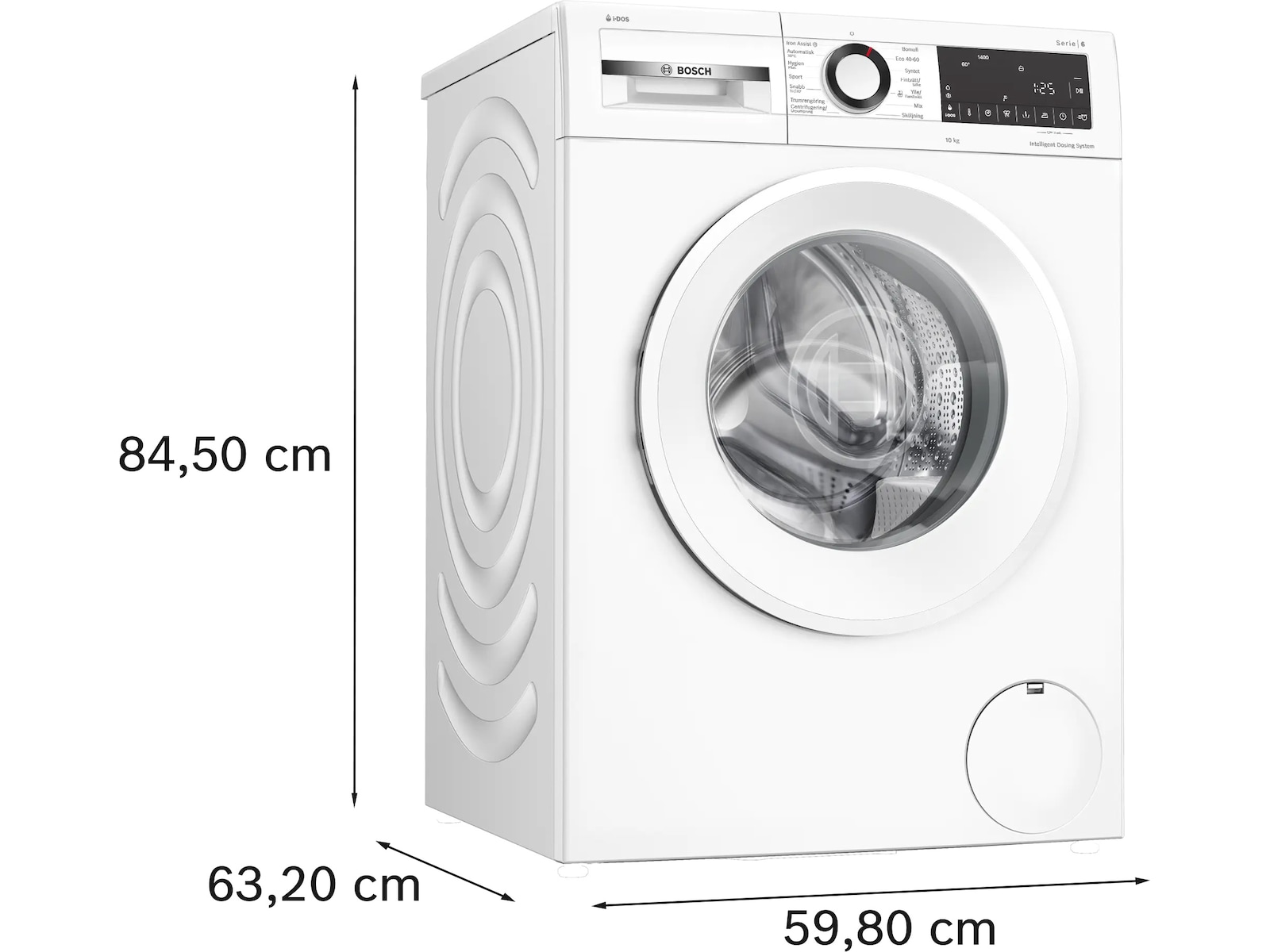 Bosch Serie 6 Vaskemaskin 10kg (hvit) Vaskemaskin