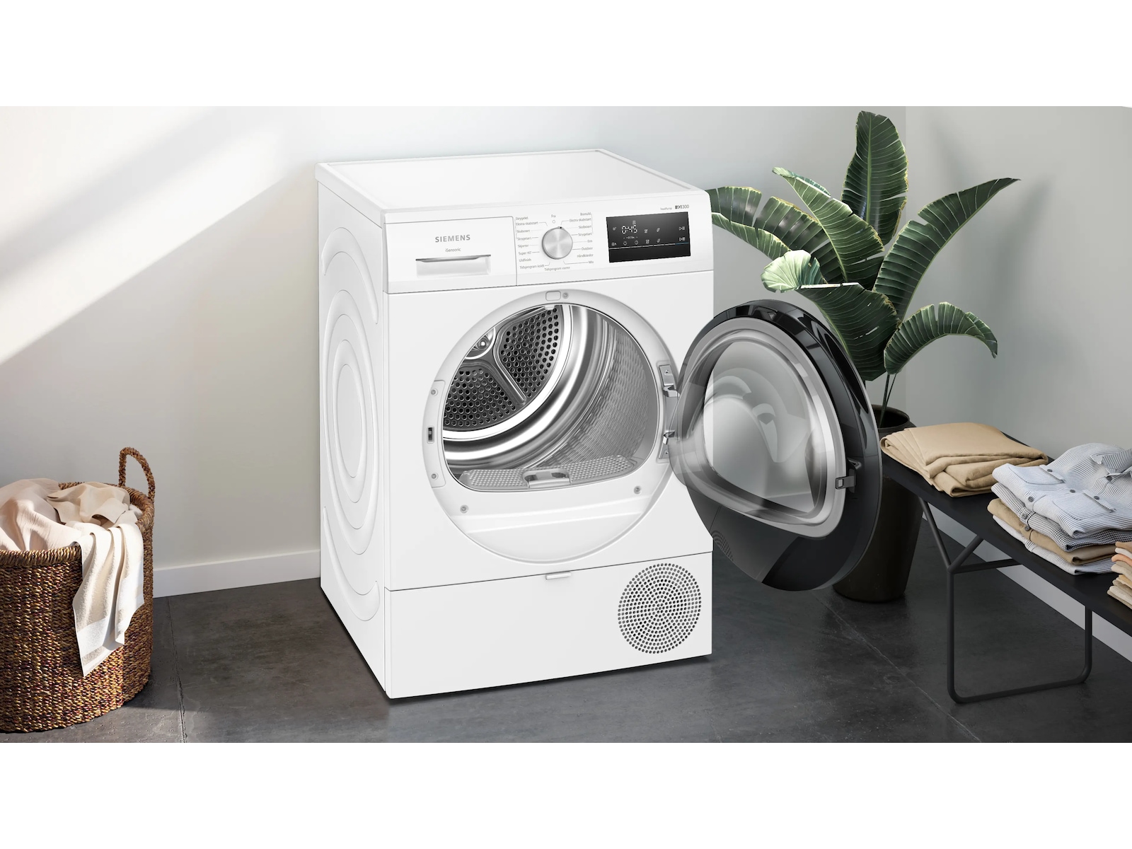 Siemens WT45HV0EDN, iQ300 Tørketrommel (hvit) Tørketrommel