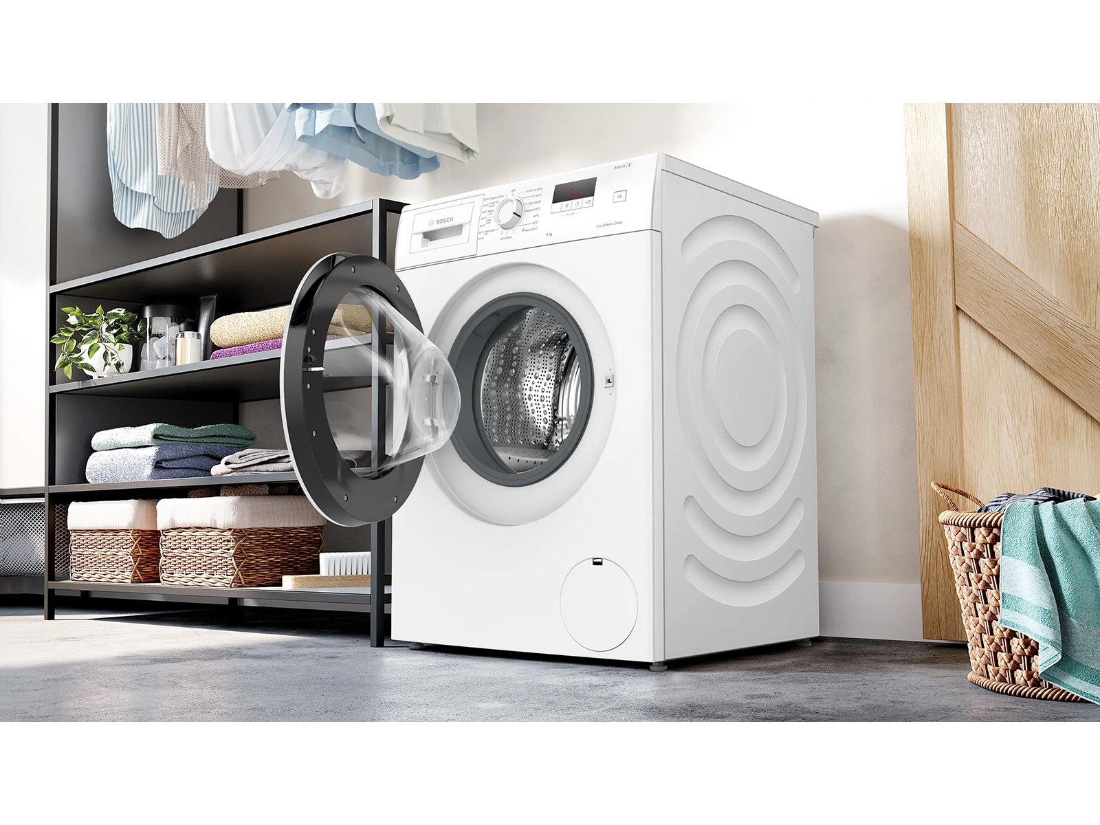 Bosch WGE03400SN Serie 2 Vaskemaskin (hvit) Vaskemaskin