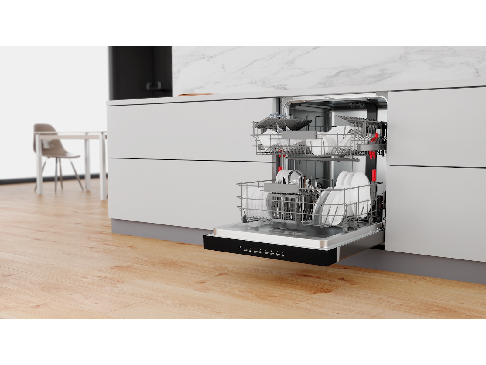 Whirlpool WUC3C32PX underbygget oppvaskmaskin (rustfritt stål) Underbygd oppvaskmaskin