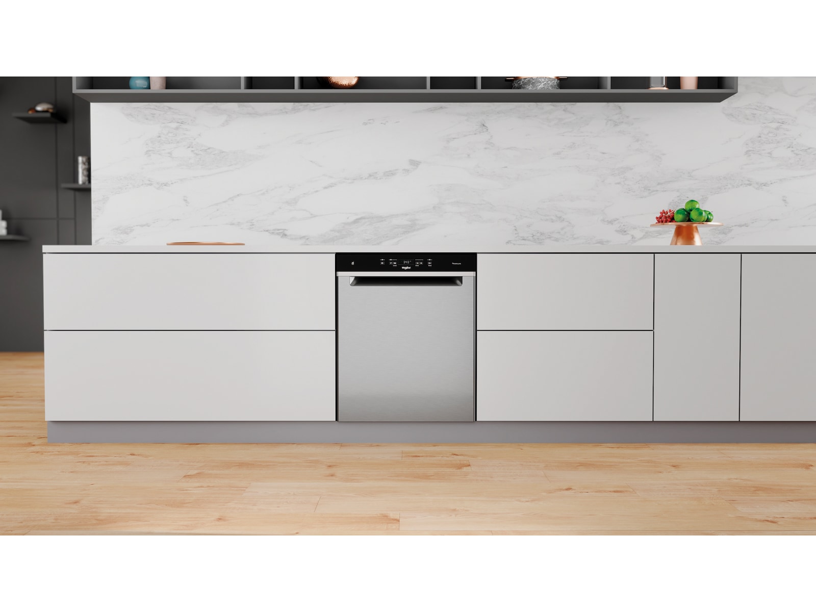 Whirlpool WUC3C32PX underbygget oppvaskmaskin (rustfritt stål) Underbygd oppvaskmaskin