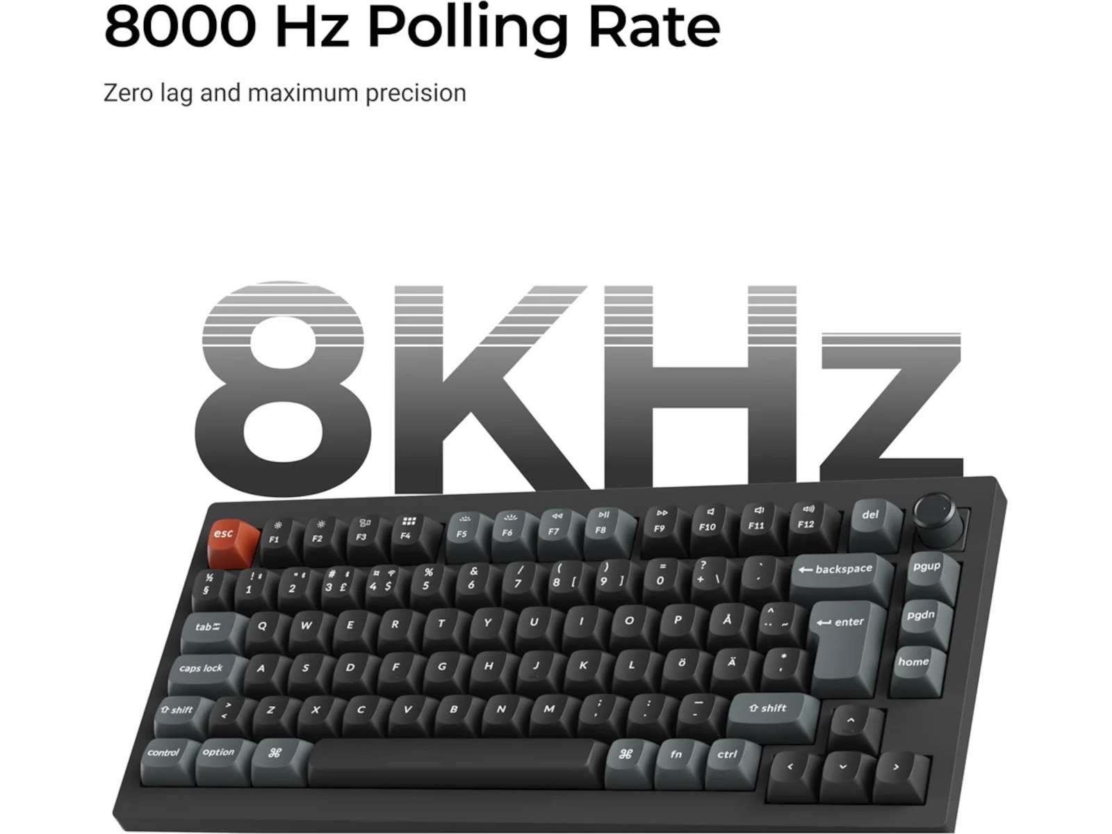 Keychron V1 Ultra 75% 8K Brown Trådløst Gamingtastatur Gamingtastatur