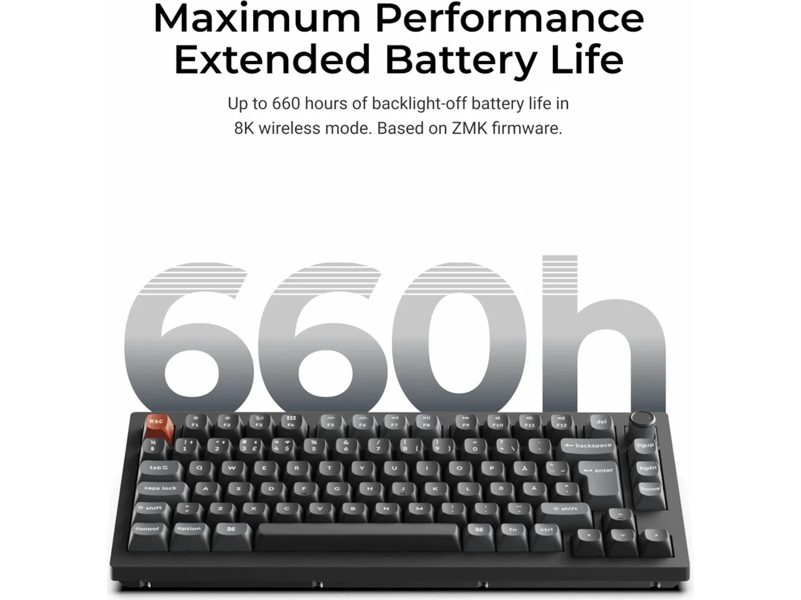 Keychron V1 Ultra 75% 8K Brown Trådløst Gamingtastatur Gamingtastatur