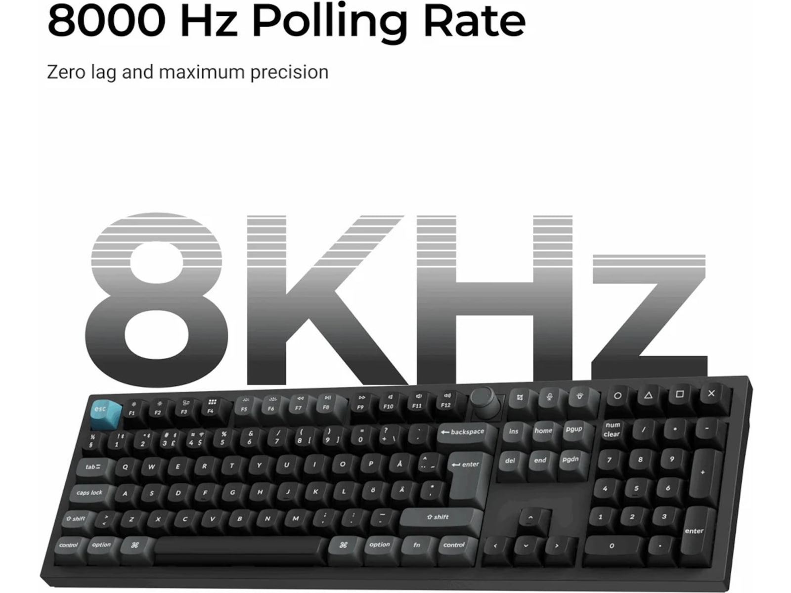 Keychron Q1 Ultra 100% 8K Red Trådløs Gamingtastatur Gamingtastatur