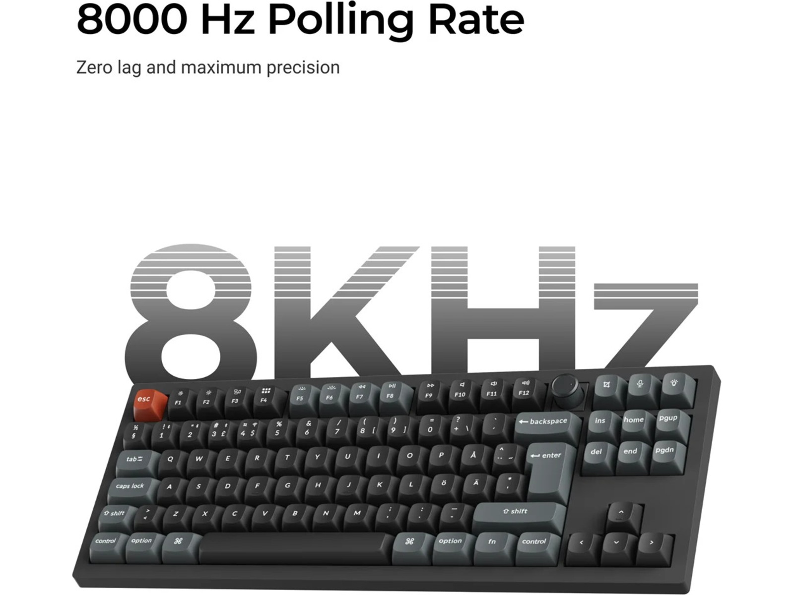 Keychron V3 Ultra 80% 8K Brown Trådløst Gamingtastatur Gamingtastatur