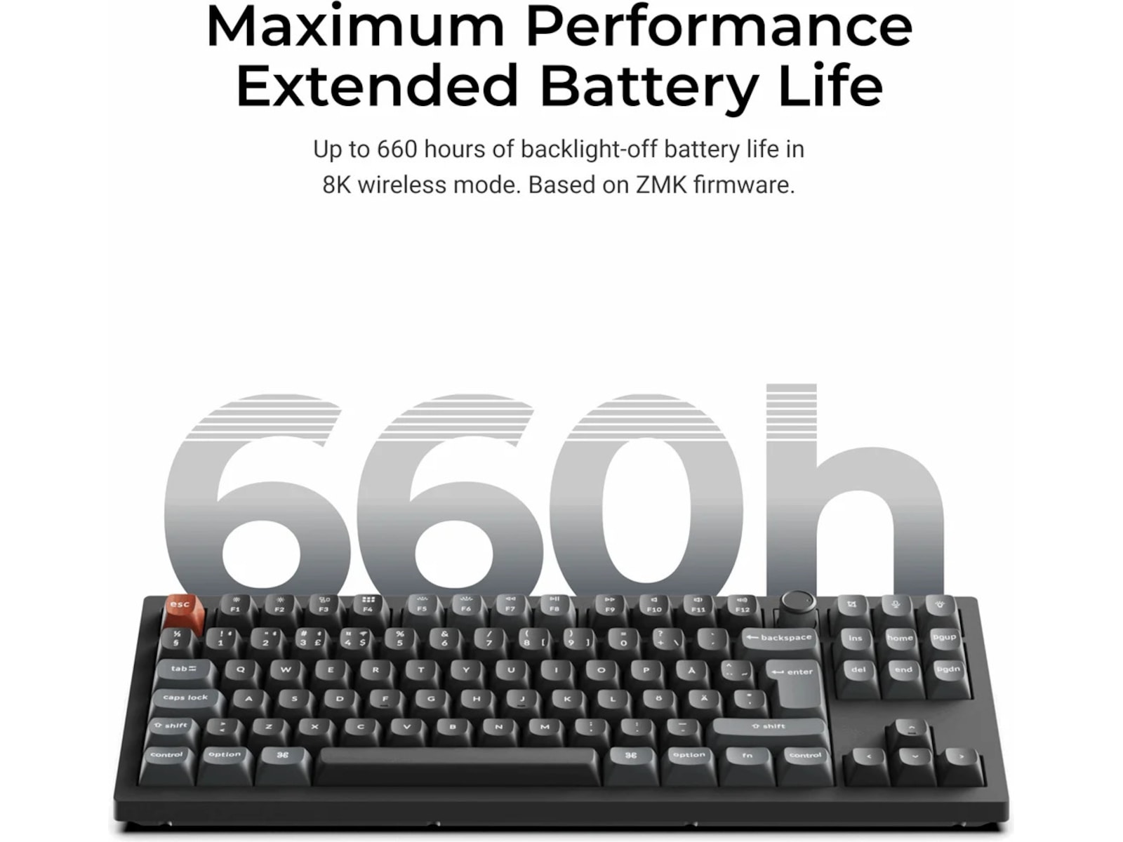 Keychron V3 Ultra 80% 8K Red Trådløst Gamingtastatur Gamingtastatur