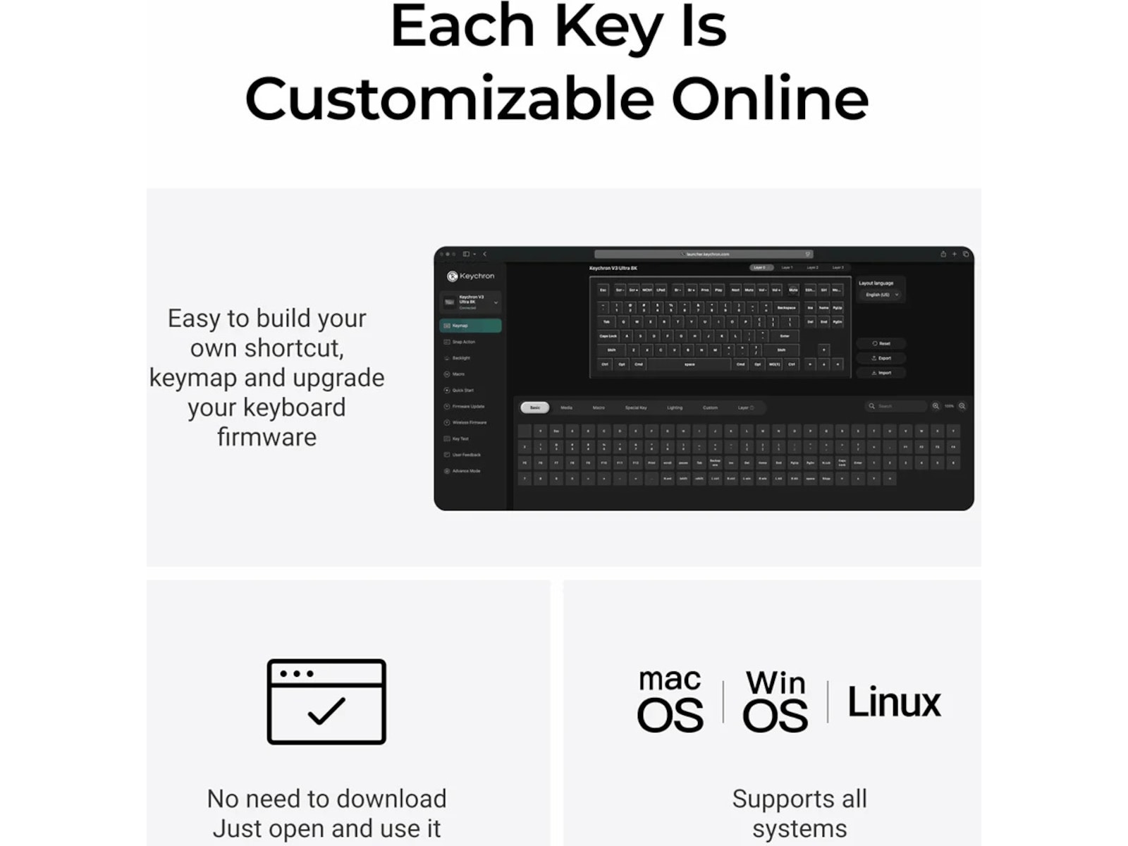 Keychron V3 Ultra 80% 8K Red Trådløst Gamingtastatur Gamingtastatur