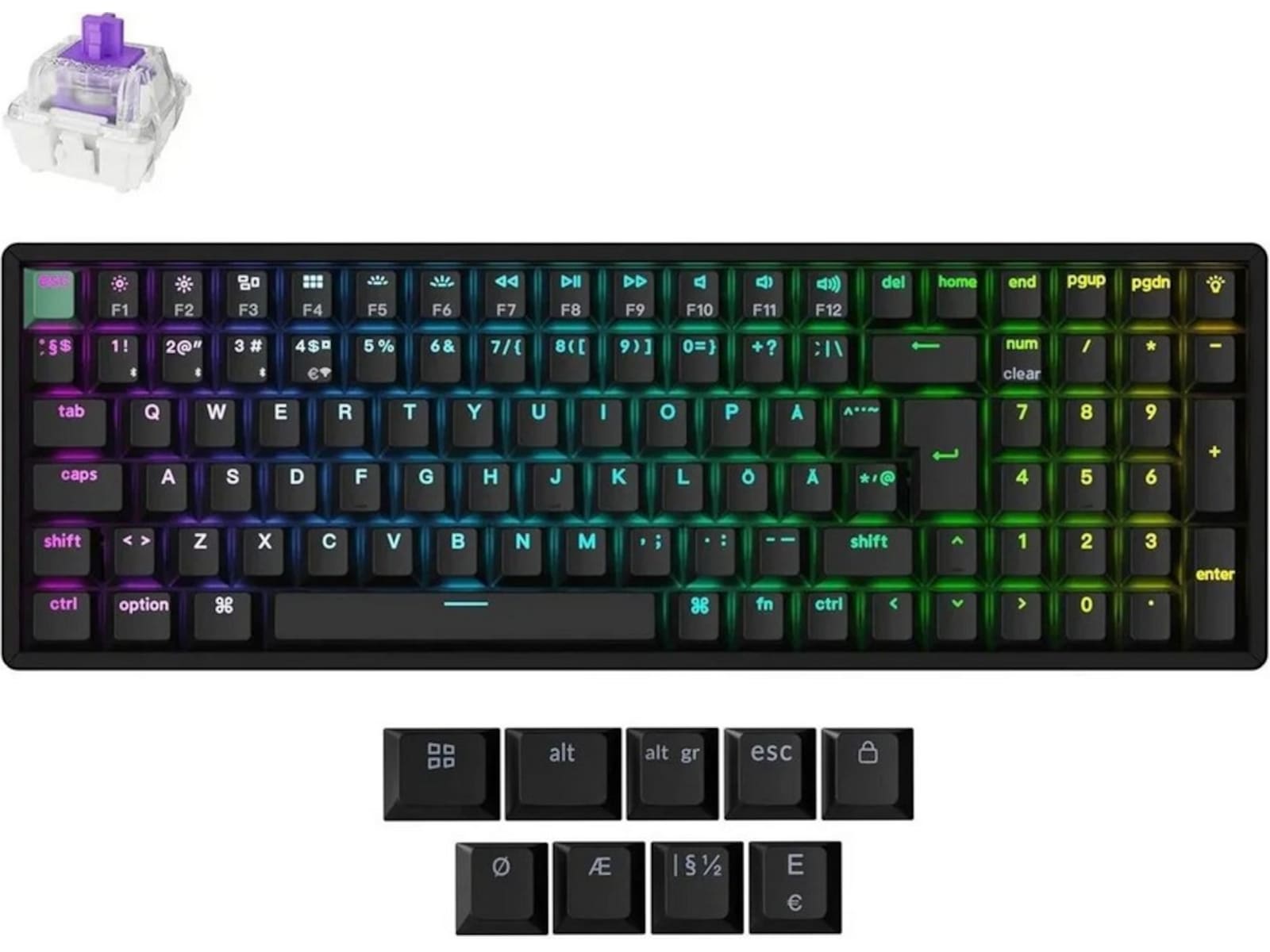 Keychron K4 HE Trådløst Gamingtastatur (sort) Gamingtastatur