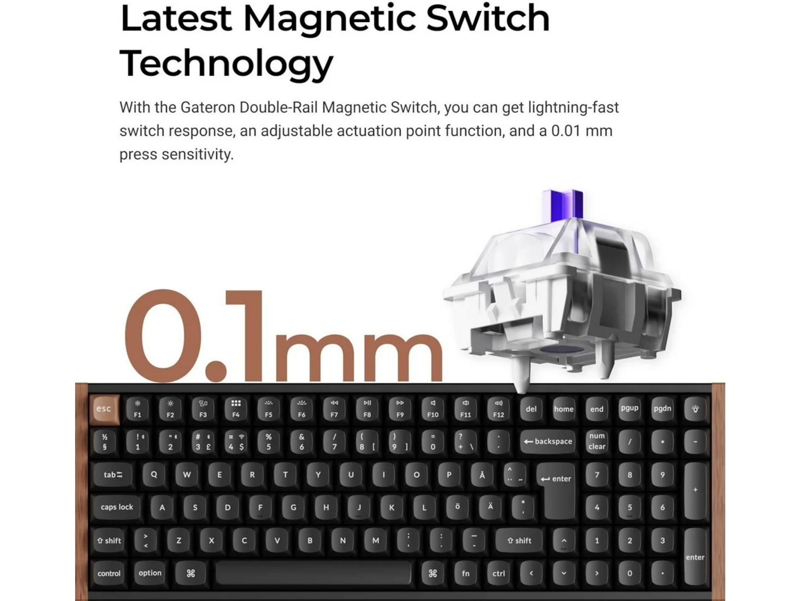 Keychron K4 HE Trådløst Gamingtastatur (sort) Gamingtastatur