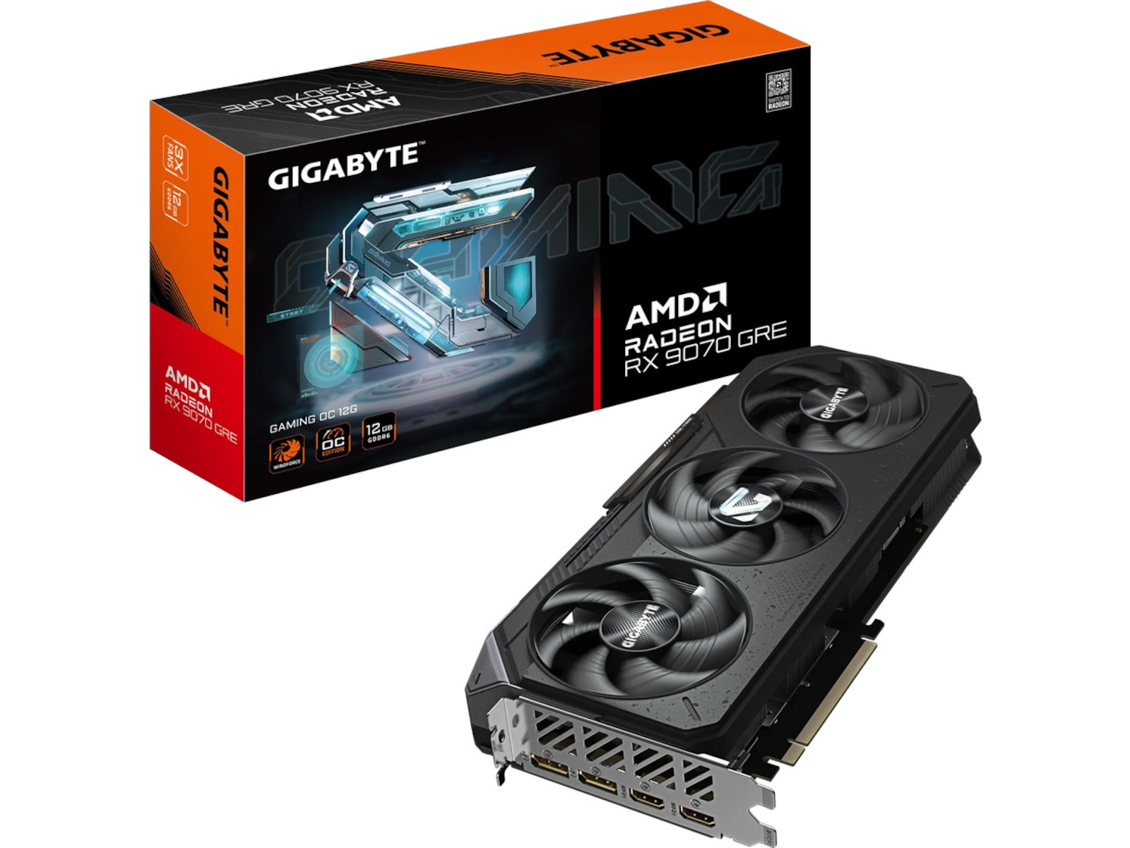 Gigabyte GV-R907GREGAMING OC-12GD Skjermkort, PCI Express 5.0, 12GB GDDR6