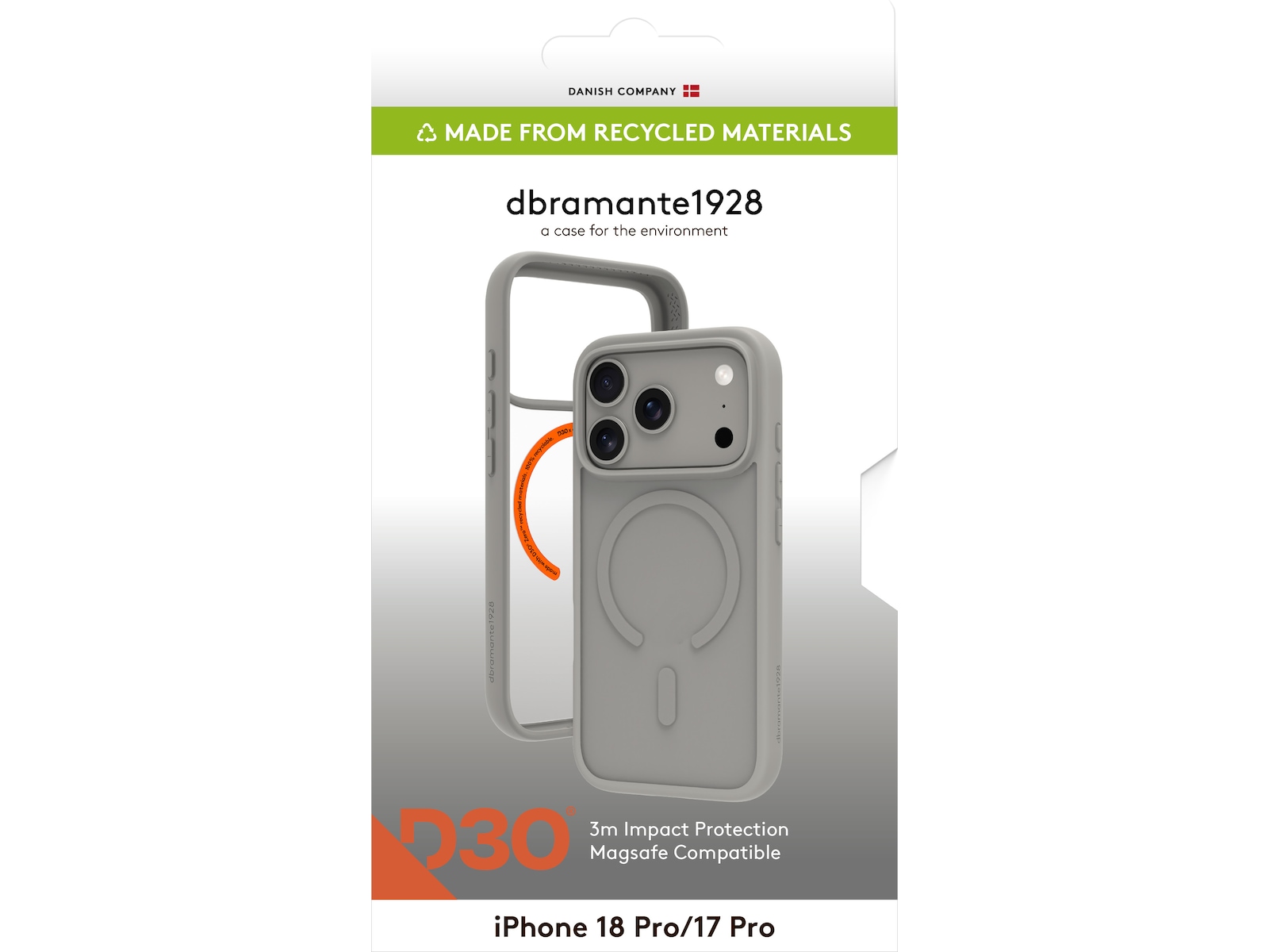 dbramante1928 iPhone 17 Pro/18 Pro Grenen Ultra D3O MS (hvit) Mobildeksel