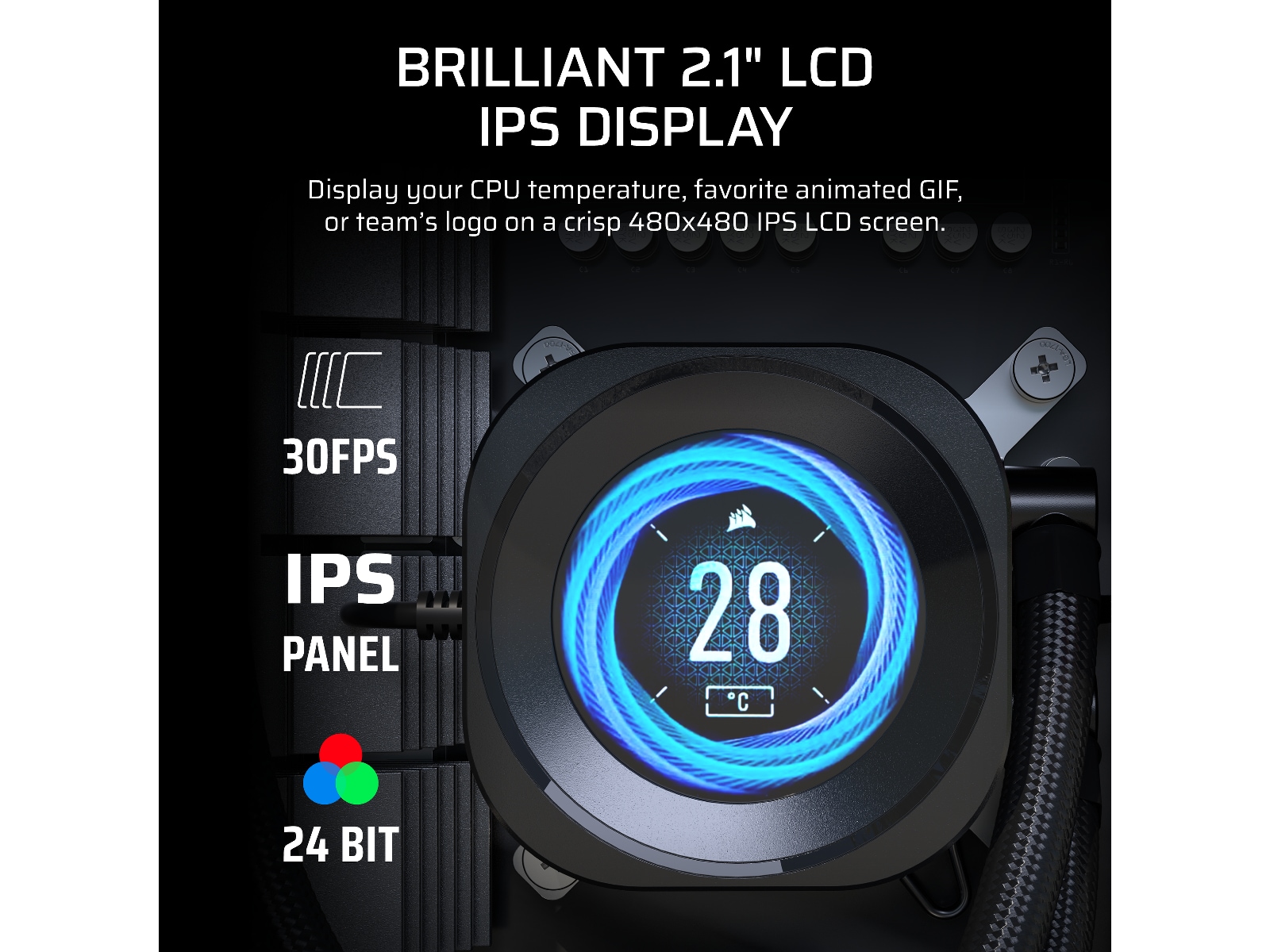 Corsair Nautilus 360 RS LCD Kjøler (sort) -B-Grade Demo annet i datautstyr