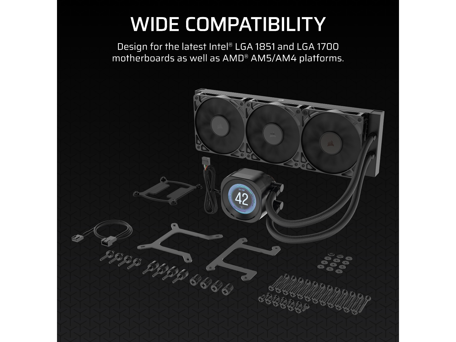 Corsair Nautilus 360 RS LCD Kjøler (sort) -B-Grade Demo annet i datautstyr