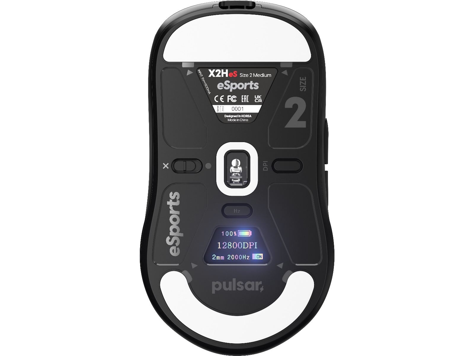 Pulsar X2H V3 eS Medium Trådløs Gamingmus (sort) -B-Grade Demo mus