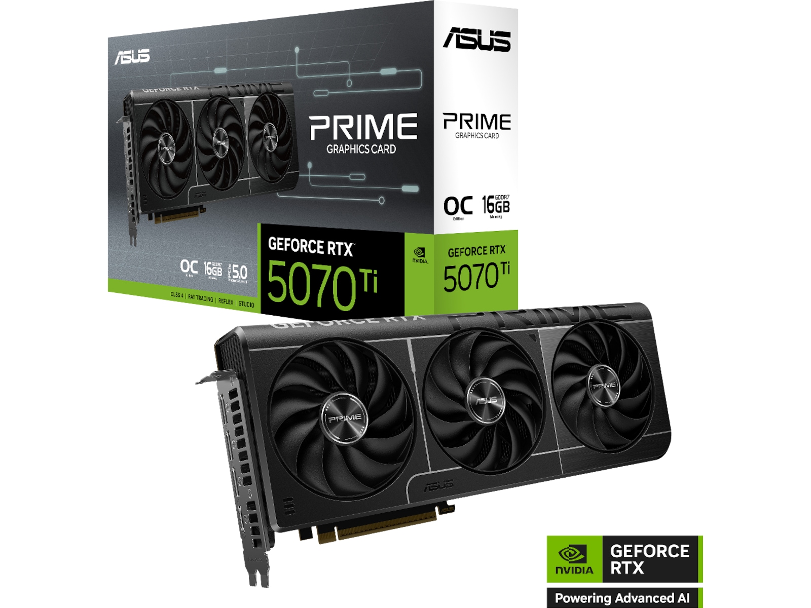 ASUS PRIME GeForce RTX 5070 Ti OC Bundle Skjermkort