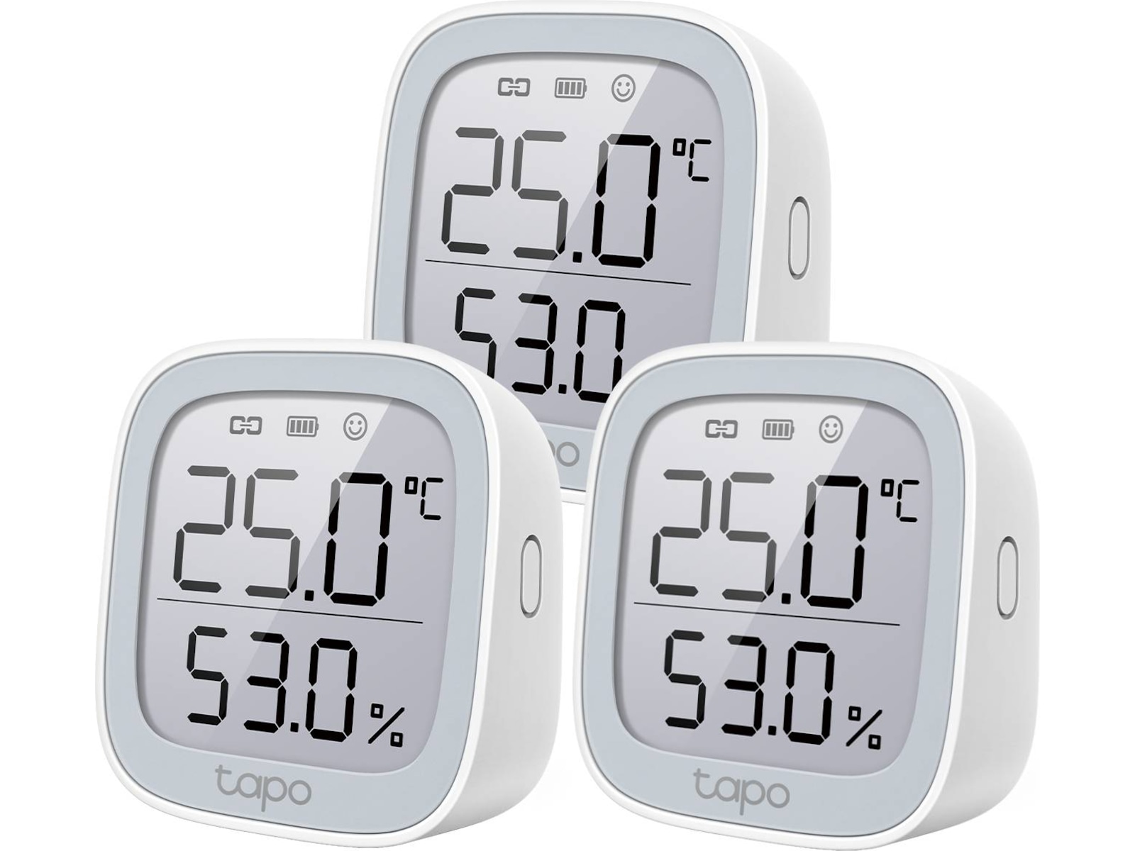 Tapo T315 V1.2 Smart temperatur- og fuktighetsmåler 3-pack Sensorer