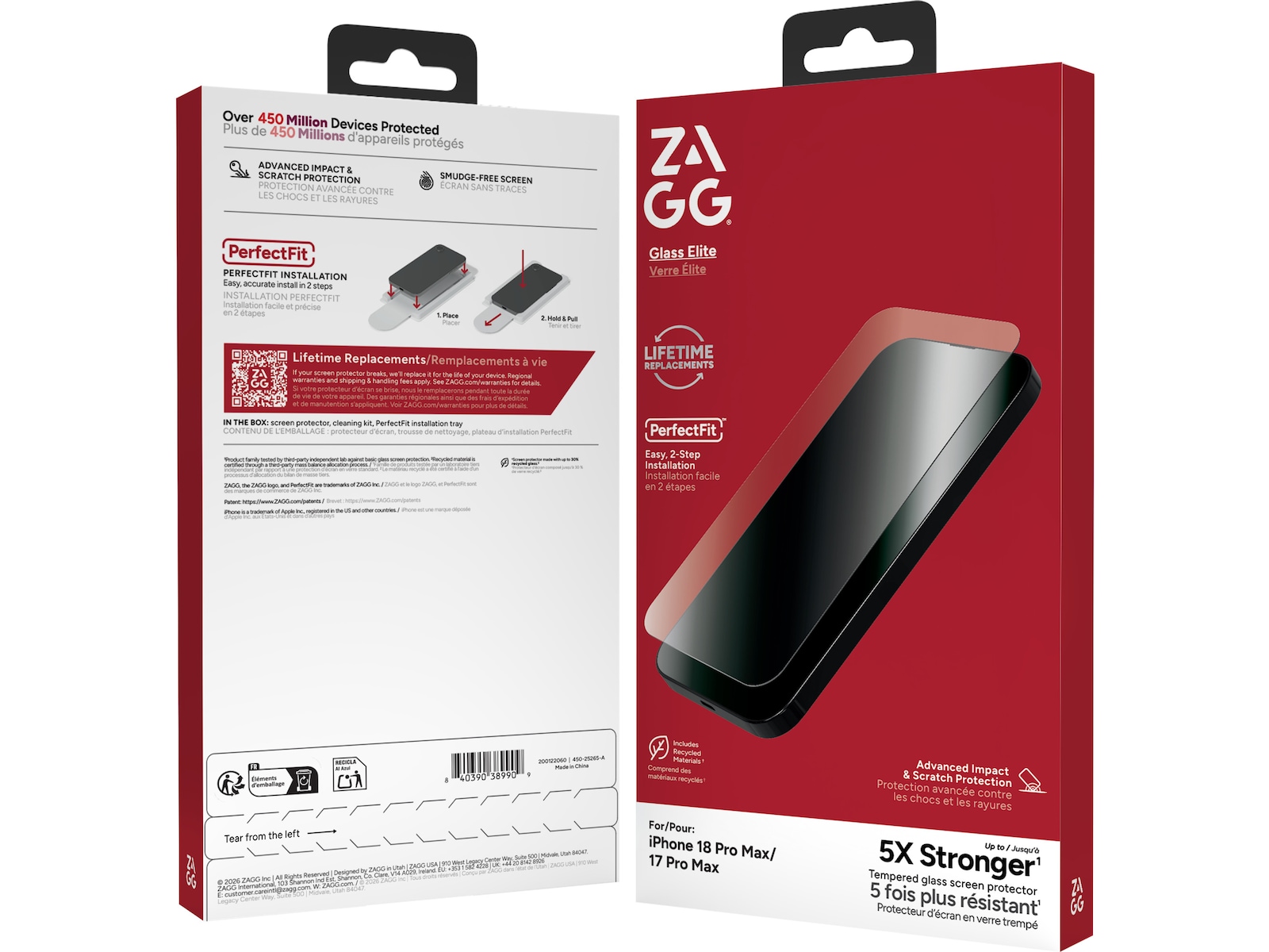 Zagg InvisibleShield Glass Elite skjermbeskytter til iPhone 18 Pro Max / 17 Pro Max Skjermbeskytter