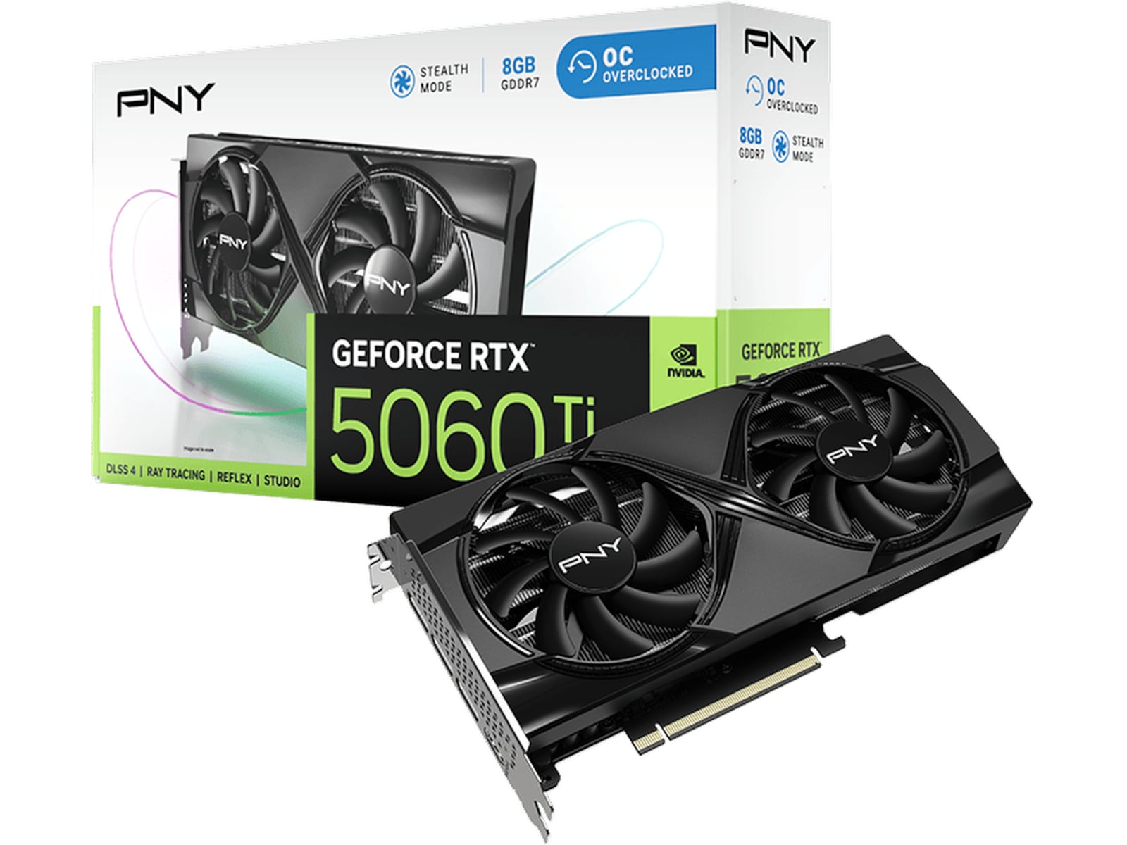 PNY GeForce RTX 5060 Ti OC Dual Fan -B-Grade Demo skjermkort