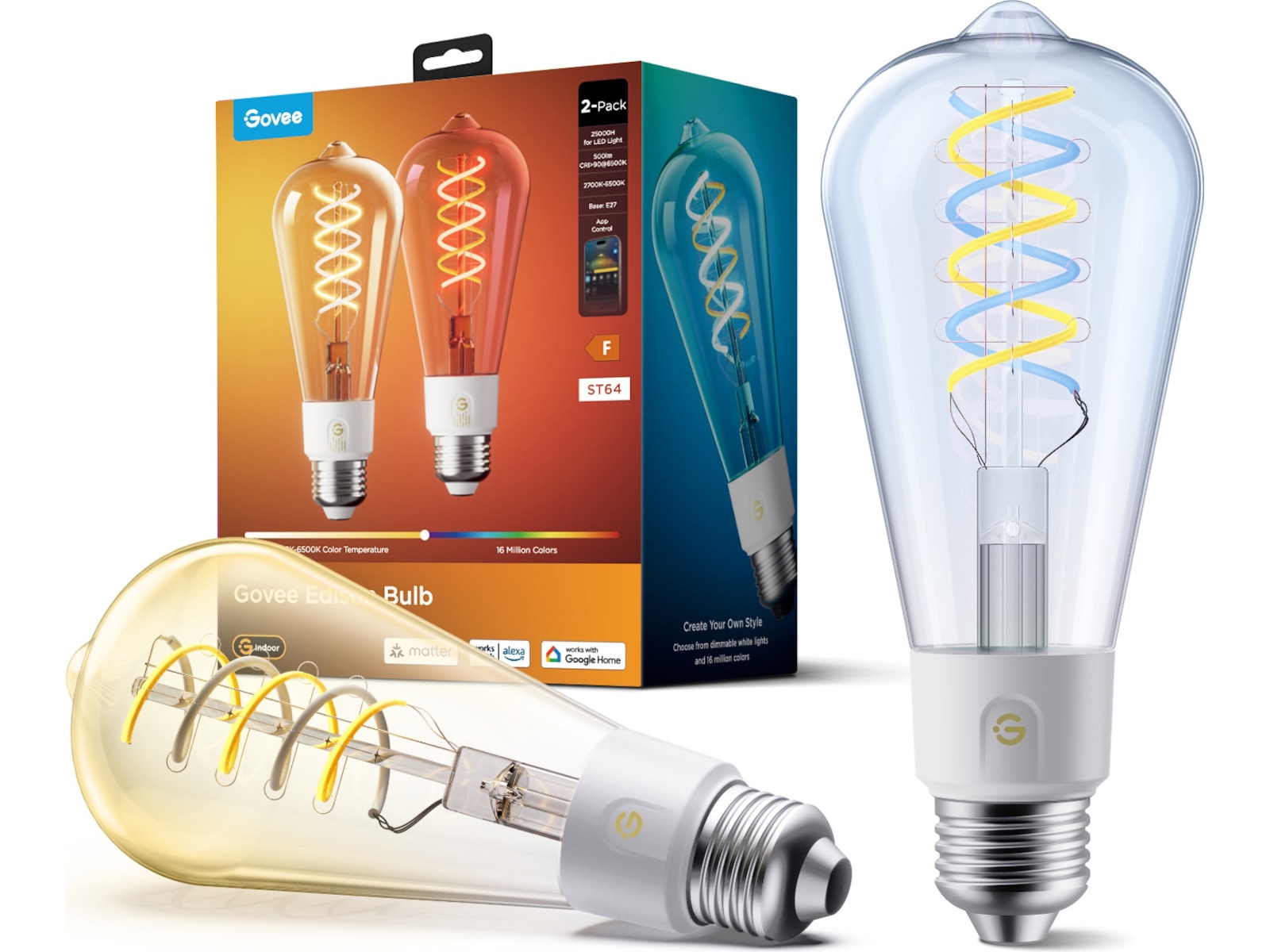 Govee Smart Edison Pære E27 Lyspærer & LED-pærer