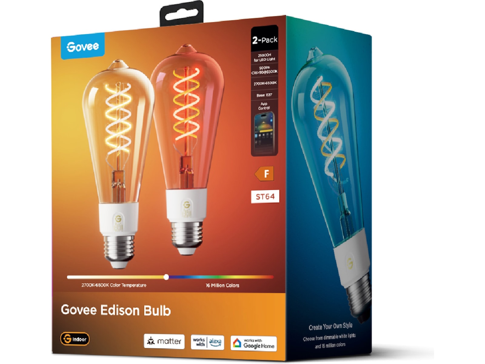 Govee Smart Edison Pære E27 Lyspærer & LED-pærer