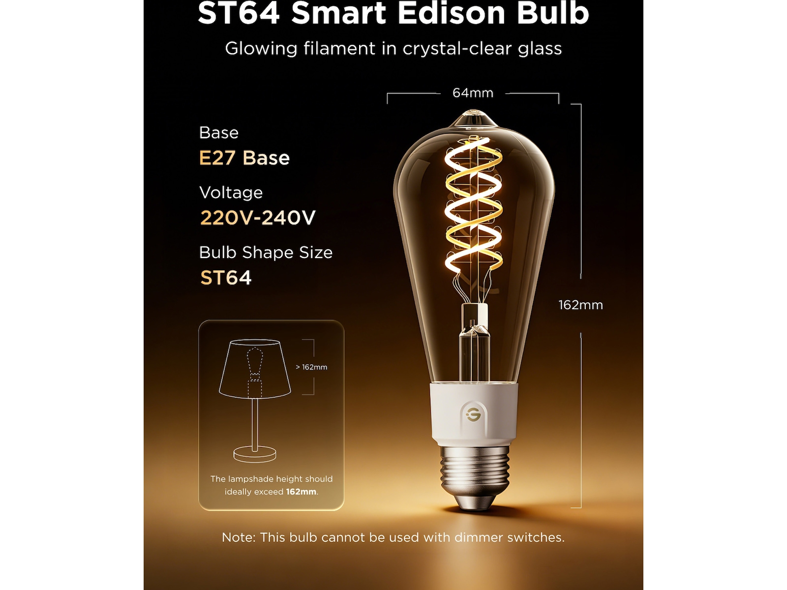 Govee Smart Edison Pære E27 Lyspærer & LED-pærer