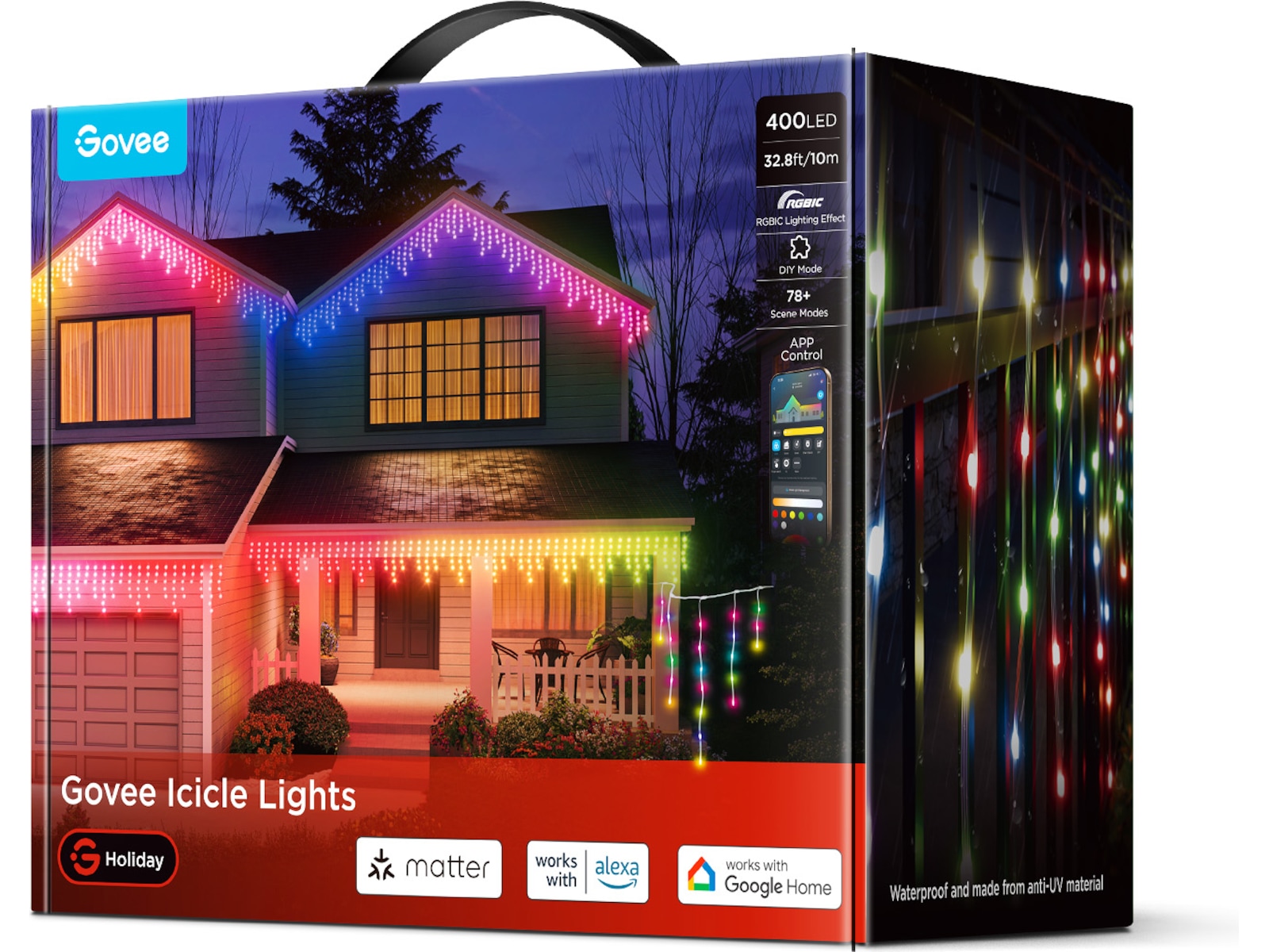Govee RGBIC Icicle Lights utendørsbelysning Lyslenker