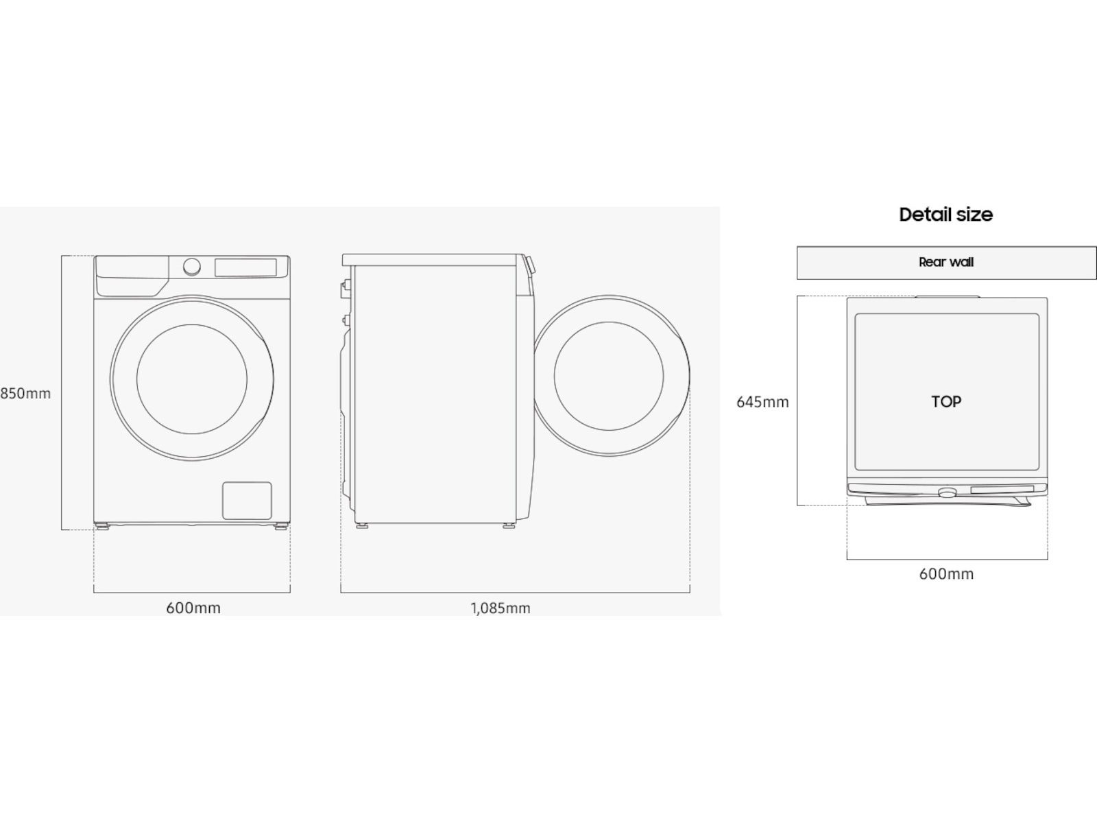 Samsung Vaskemaskin med Tørketrommel AI Wash 9kg + 6kg Kombinert vaskemaskin og tørketrommel