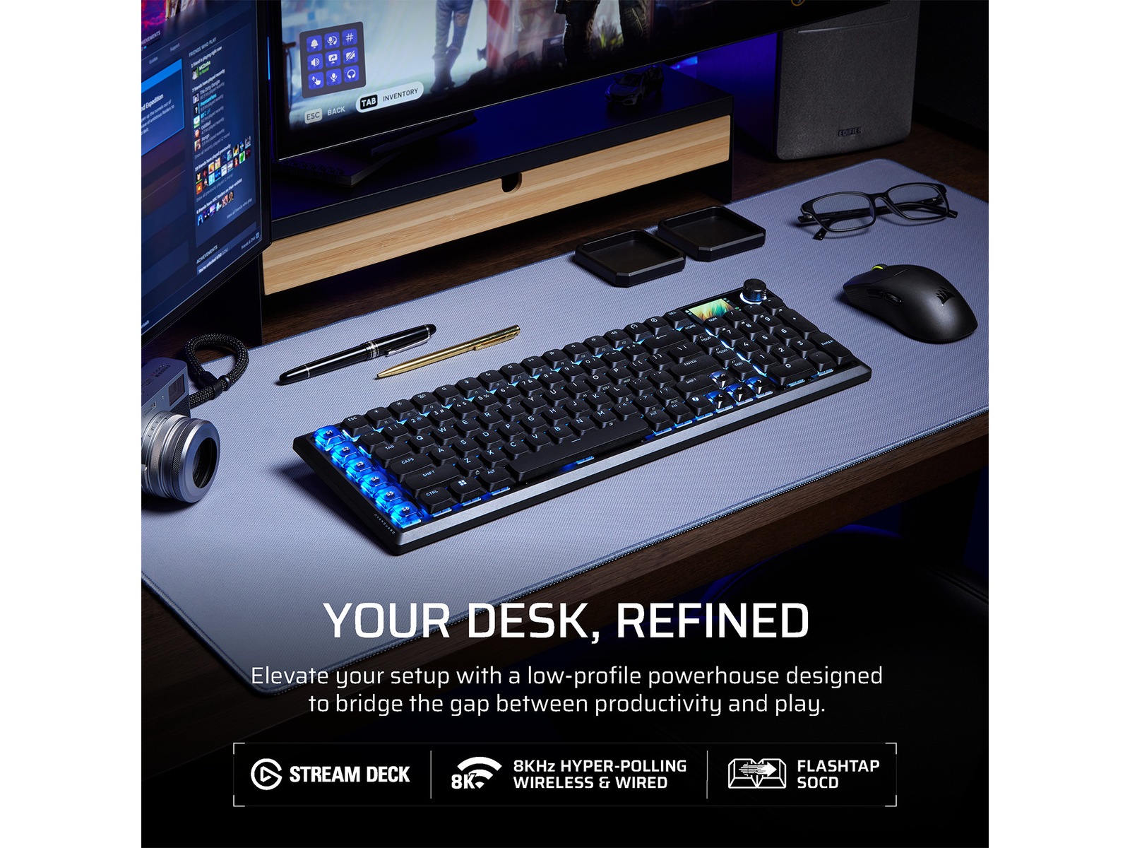 CORSAIR VANGUARD AIR 99 Trådløst Gamingtastatur -B-Grade Demo tastatur