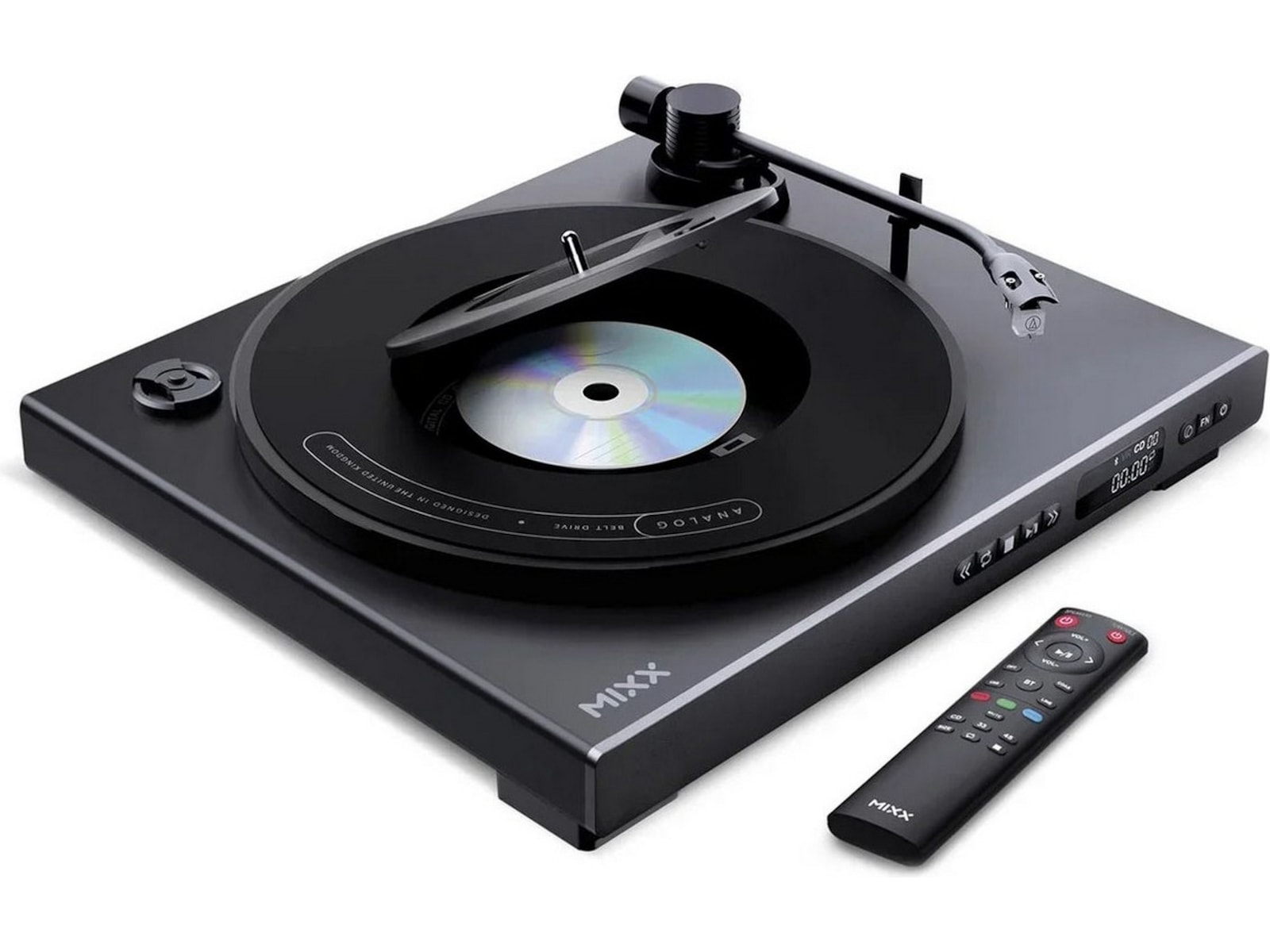 MIXX Analog Plus Vinyl og CD-spiller (sort) Platespiller