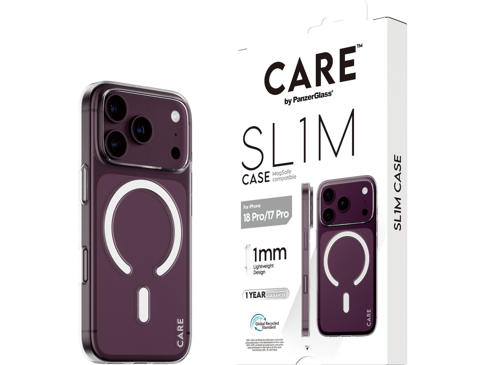 PanzerGlass CARE iPhone 17 Pro/18 Pro SL1M Deksel (Gjennomsiktig) Mobildeksel