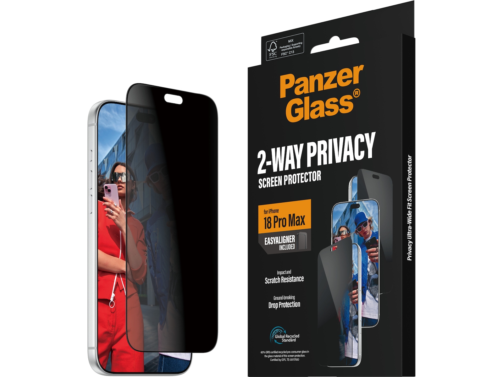 PanzerGlass iPhone 18 Pro Max Privacy Skjermbeskytter Skjermbeskytter