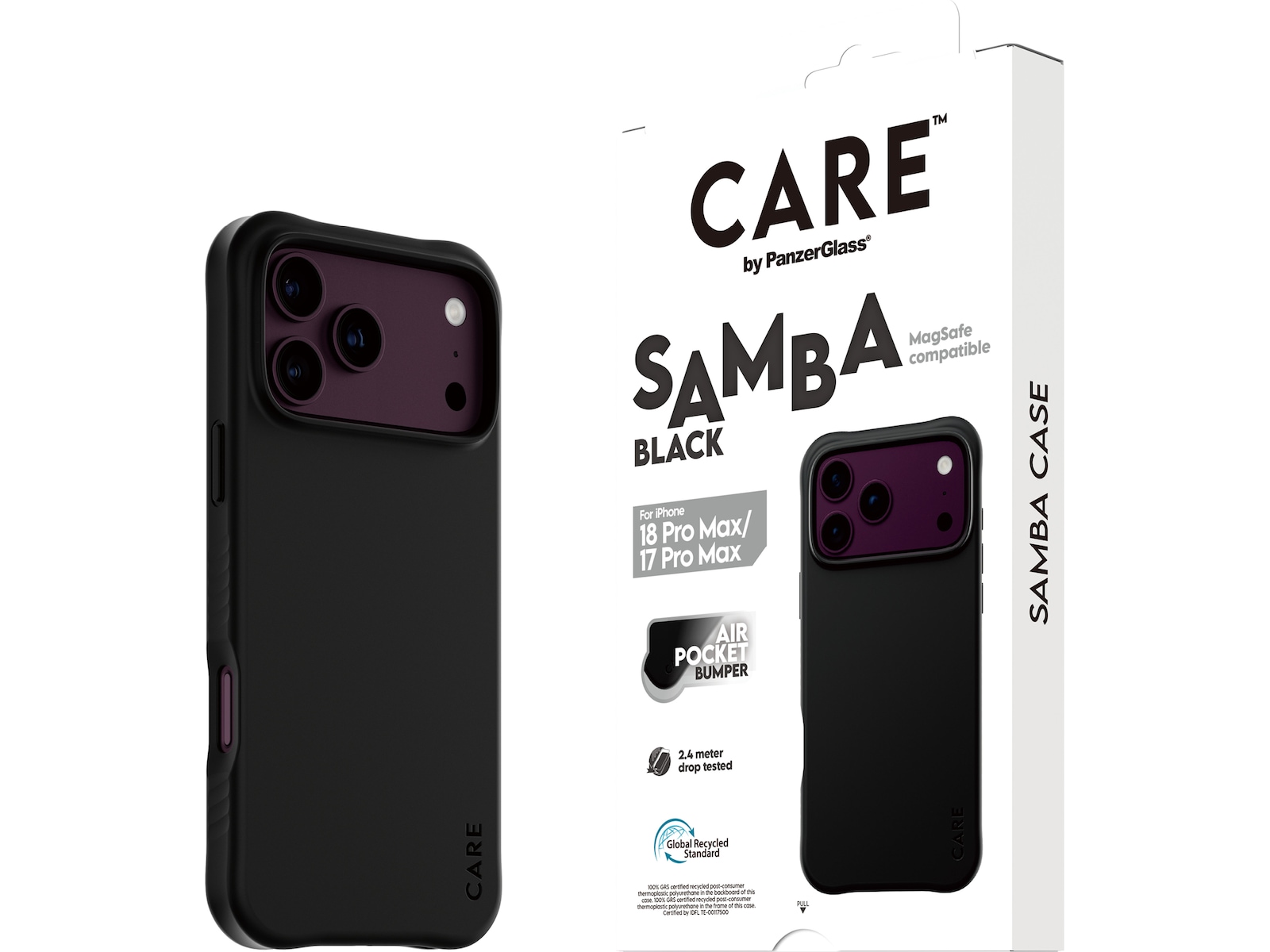 PanzerGlass CARE iPhone 17 Pro Max / 18 Pro Max Samba deksel (sort) Mobildeksel