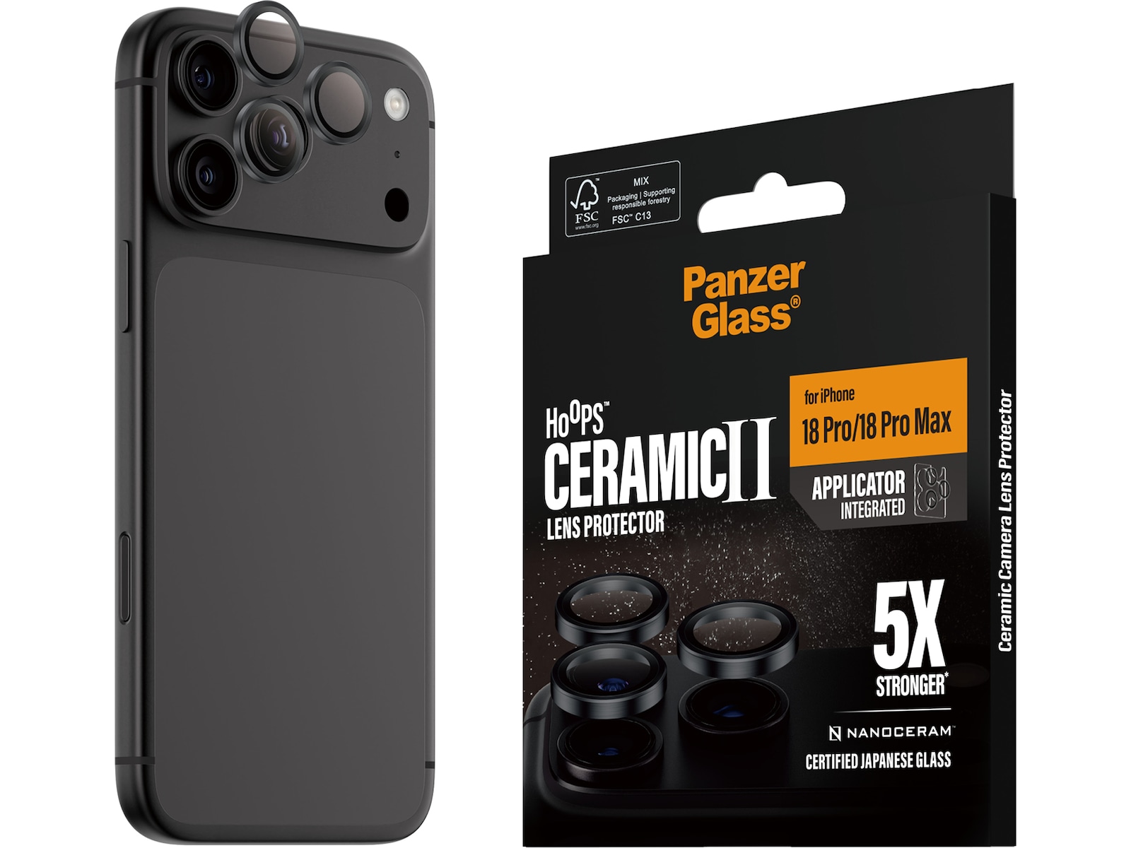 PanzerGlass iPhone 18 Pro / 18 Pro Max Hoops Ceramic Skjermbeskytter Skjermbeskytter