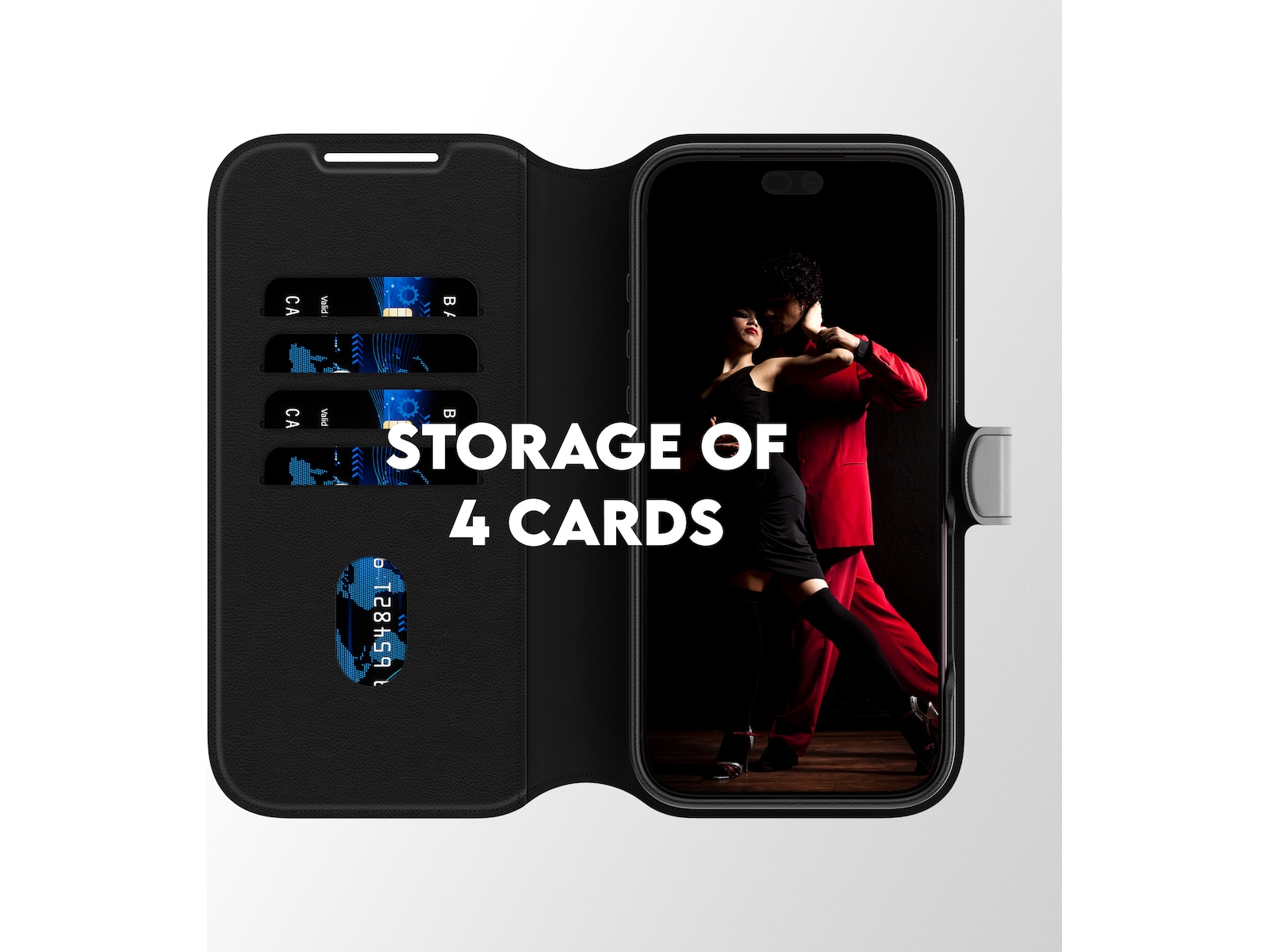 PanzerGlass CARE iPhone 17 Pro Max/18 Pro Max Tango 2-i-1 Lommebokdeksel (sort) Mobildeksel