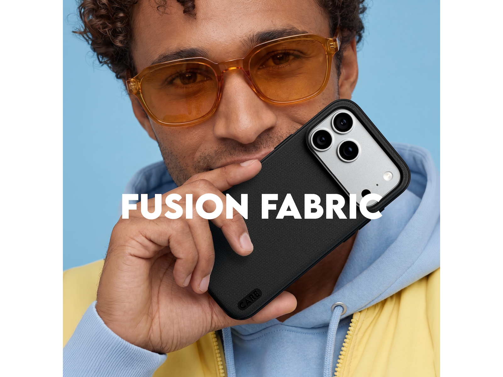 PanzerGlass CARE iPhone 17 Pro/18 Pro Fusion Fabric deksel (sort) Mobildeksel