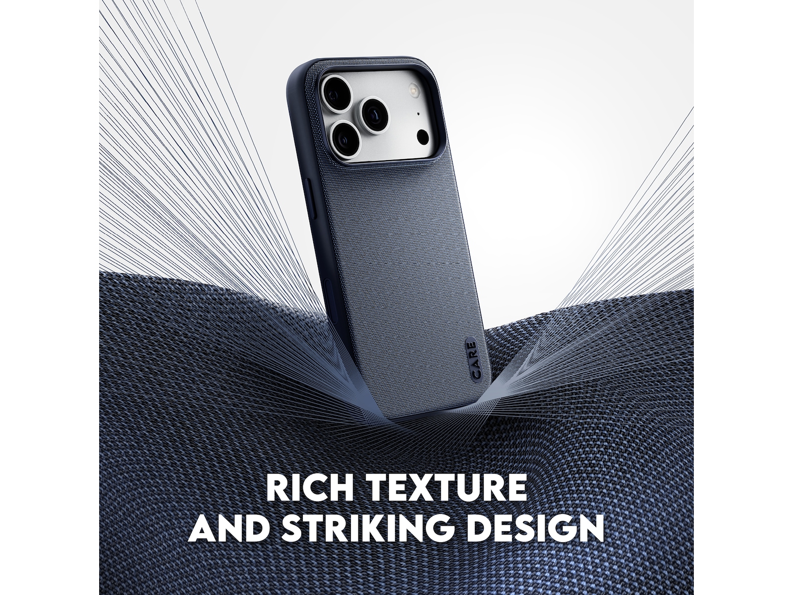 PanzerGlass CARE iPhone 17 Pro/18 Pro Fusion Fabric deksel (sort) Mobildeksel
